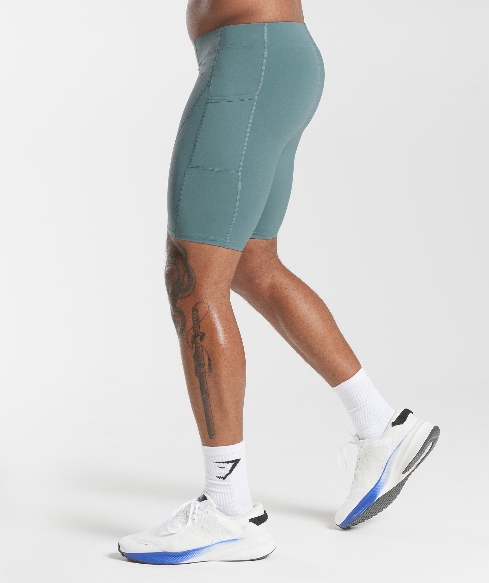 Gymshark Apex Run 1/2 Tights - Drift Grey