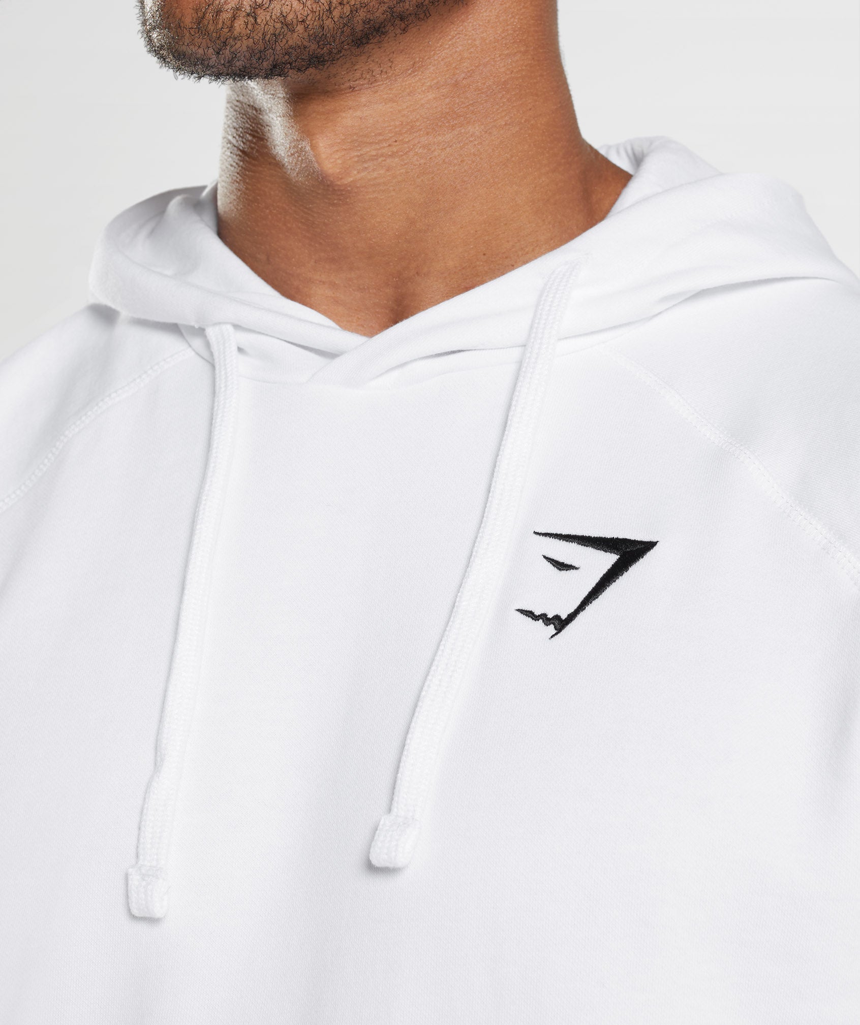 Crest Hoodie in White - view 3