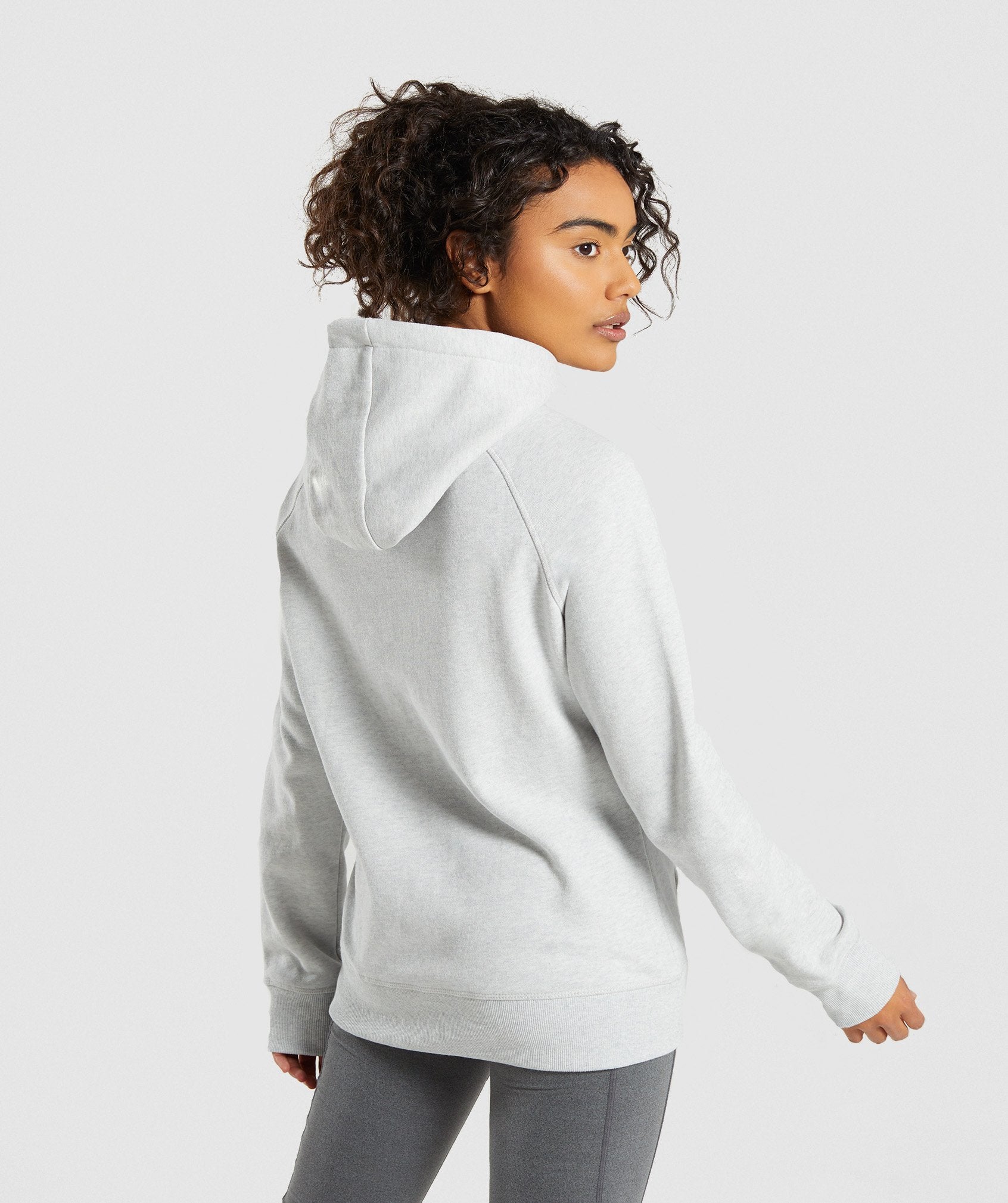 Crest Hoodie in Light Grey - view 2