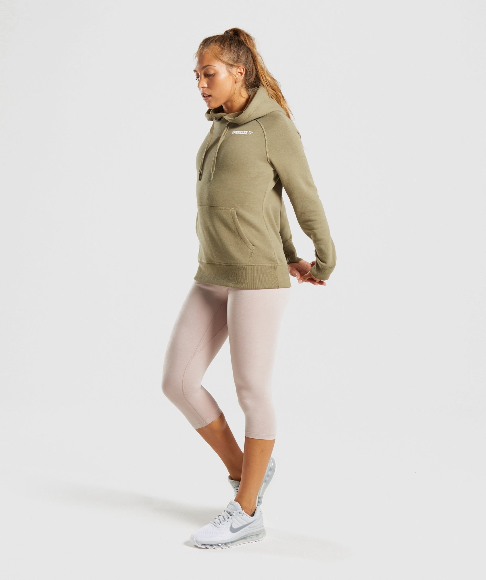 Women's Crest Hoodie in Washed Khaki - view 4