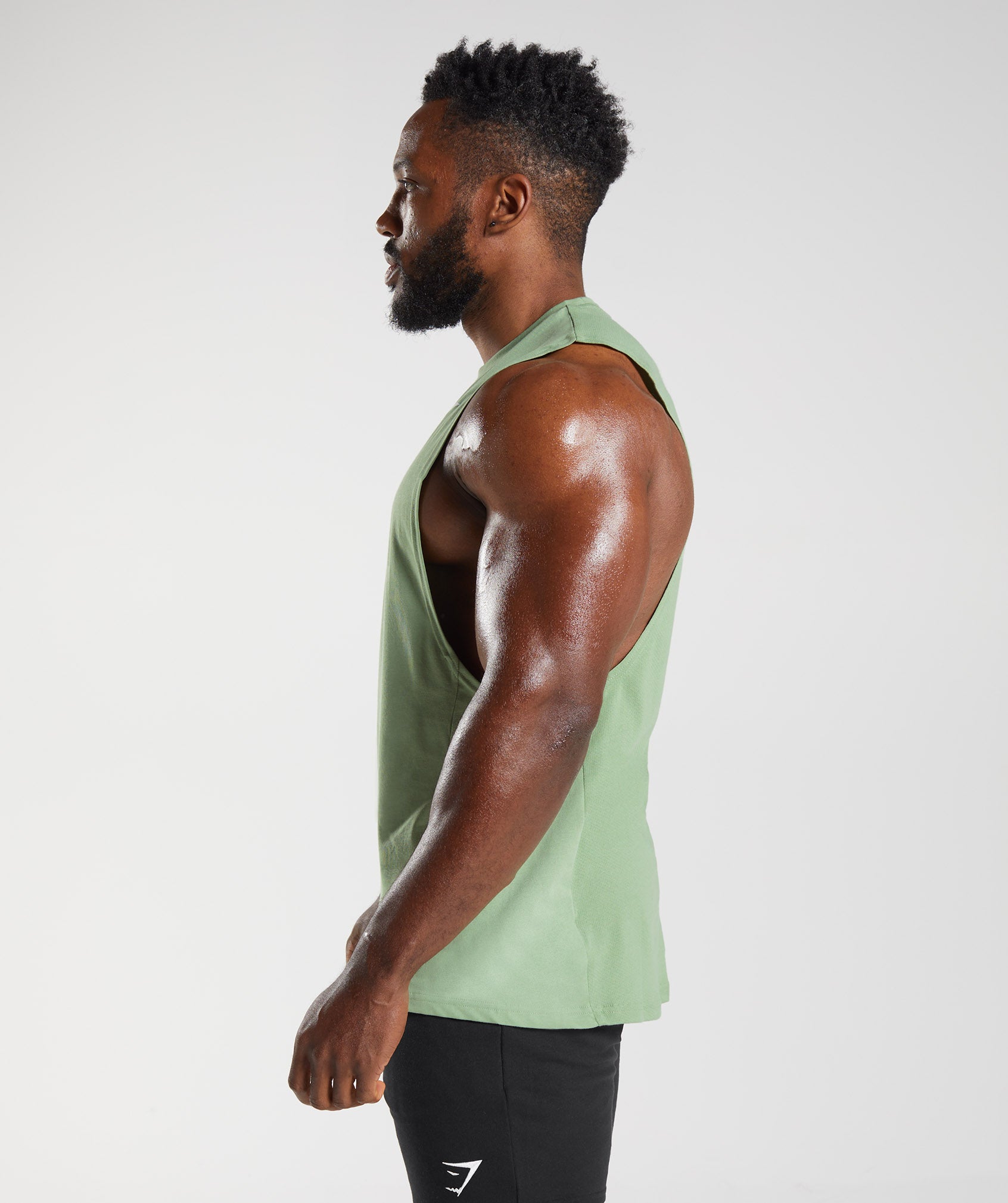 React Drop Arm Tank in Tea Green - view 3