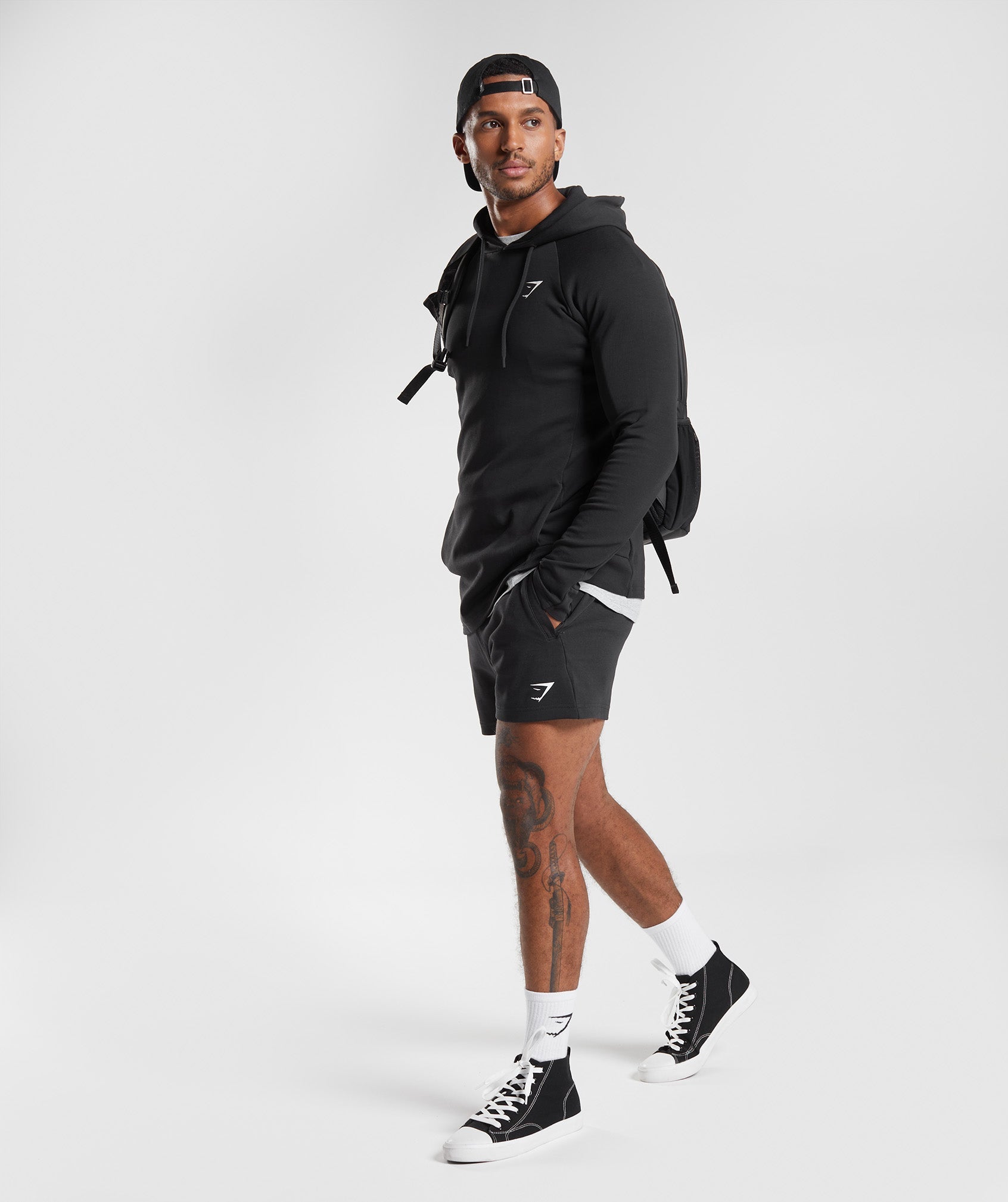 React Hoodie in Black - view 4