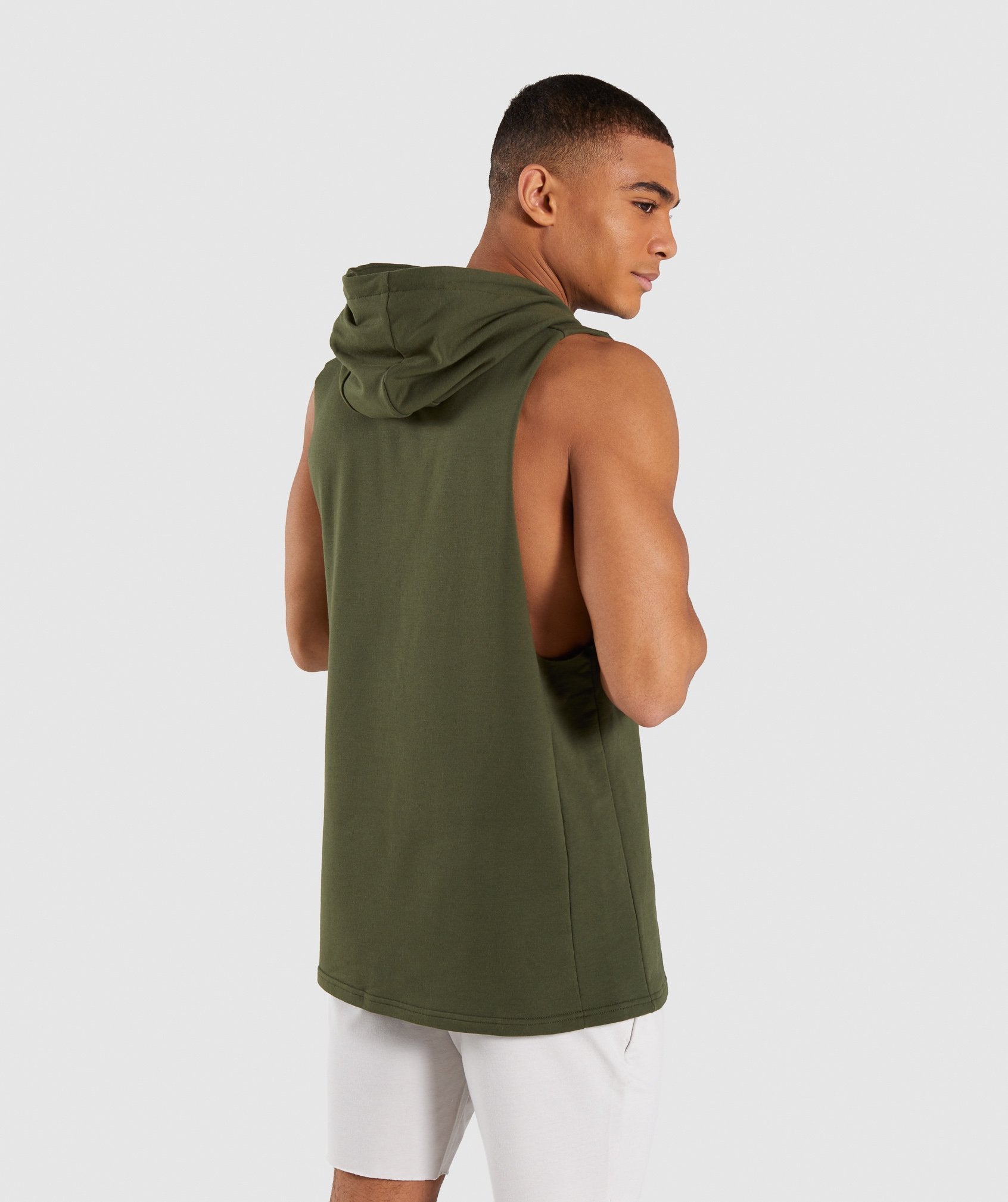Critical Drop Armhole Hoodie in Green - view 2