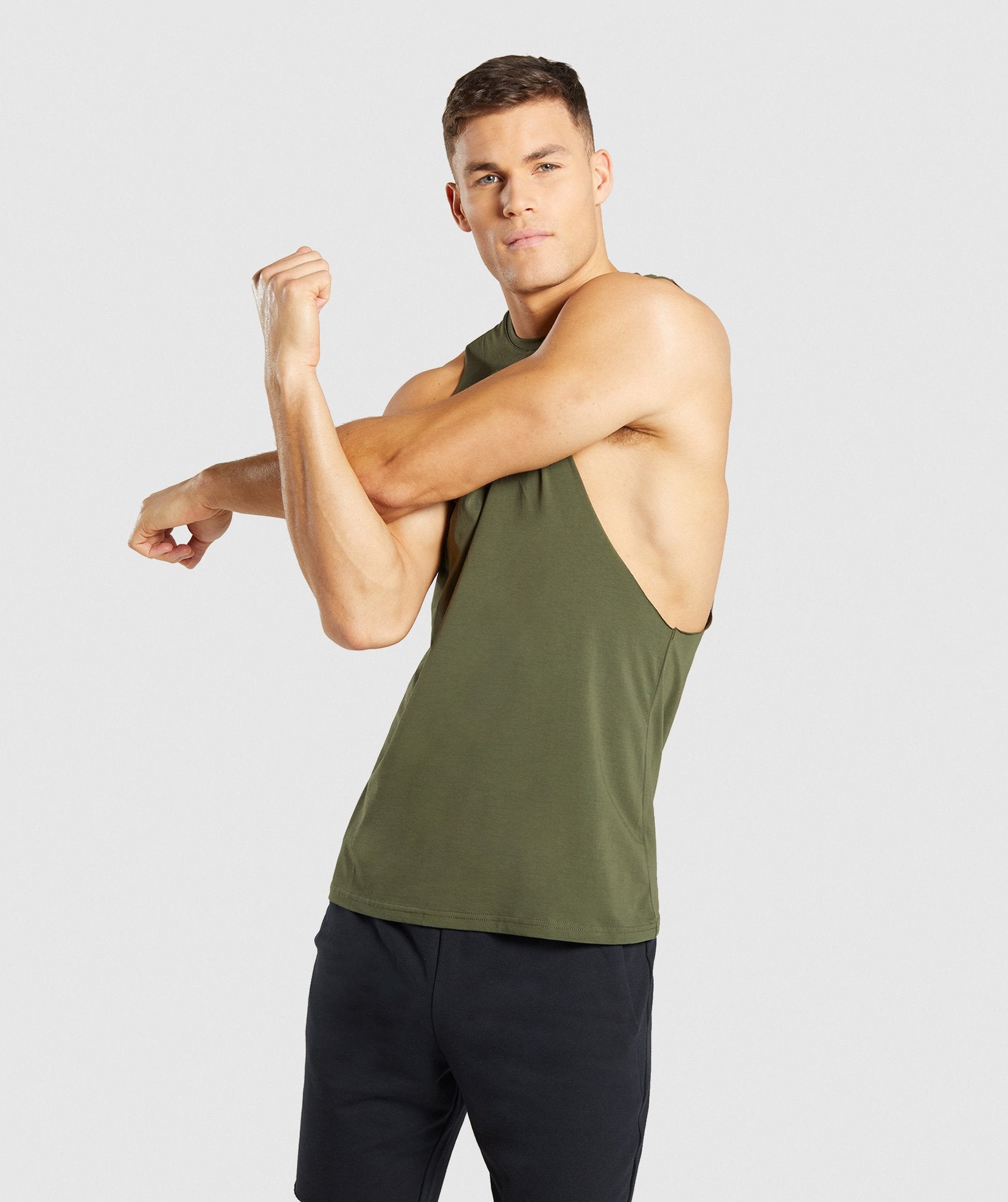 Critical Drop Armhole Tank in Green - view 3