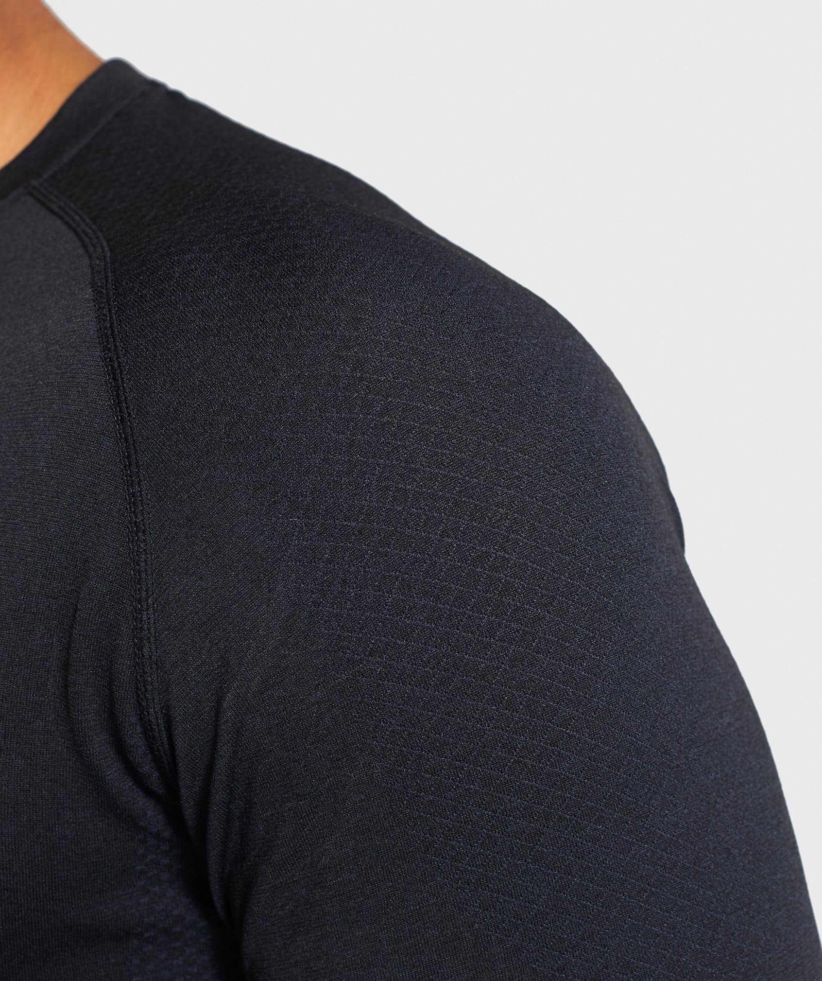 Define Seamless Long Sleeve T-Shirt in Black Marl - view 5