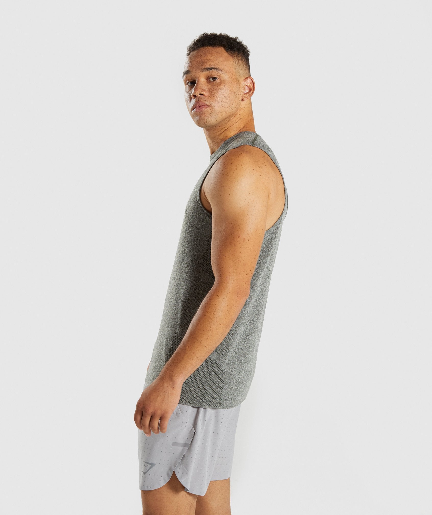 Define Seamless Tank in Woodland Green Marl - view 3