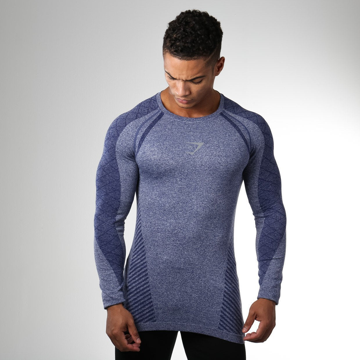 Devant Seamless Long Sleeve T-Shirt in Navy - view 1