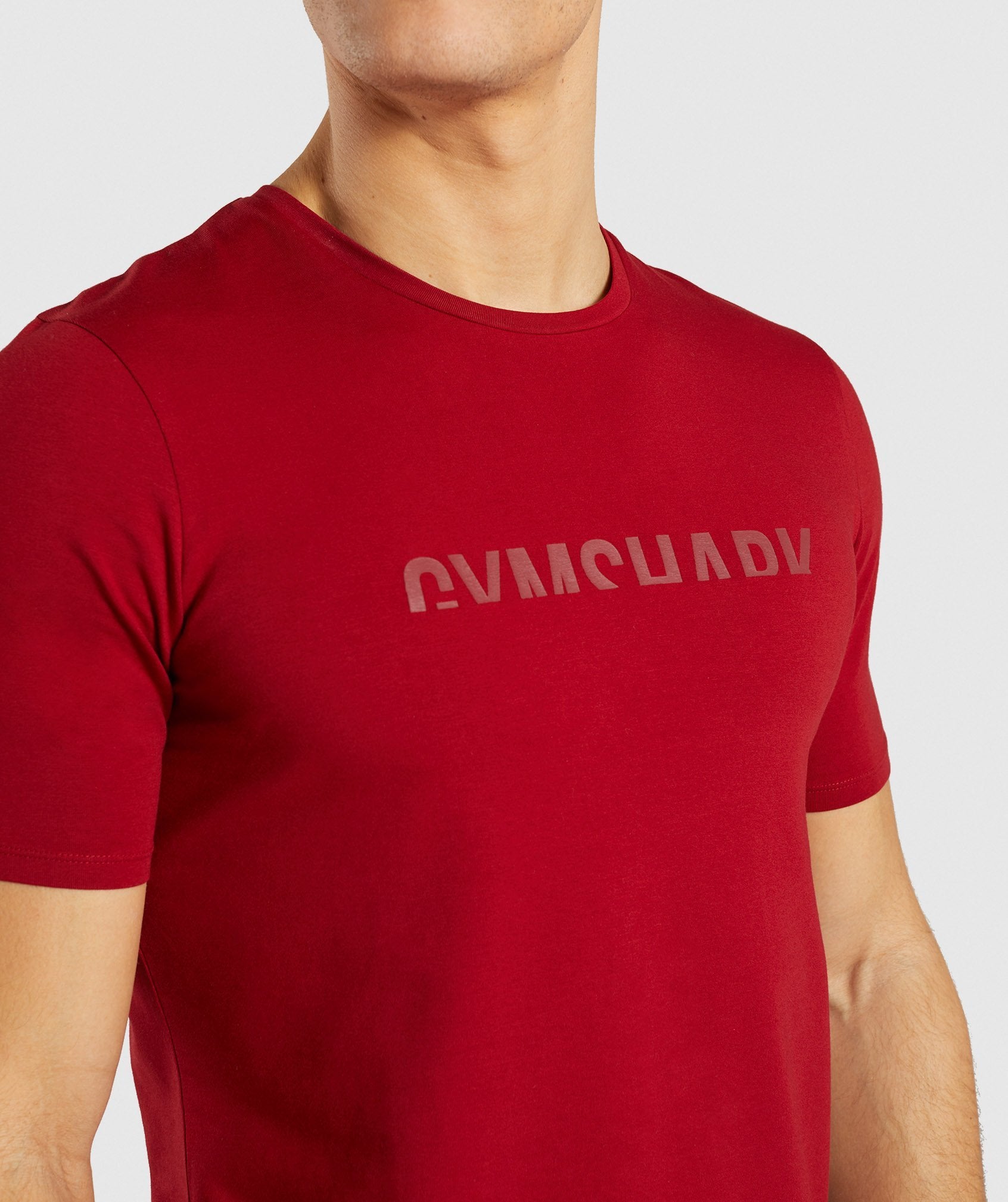 Divide T-Shirt in Full Red - view 5