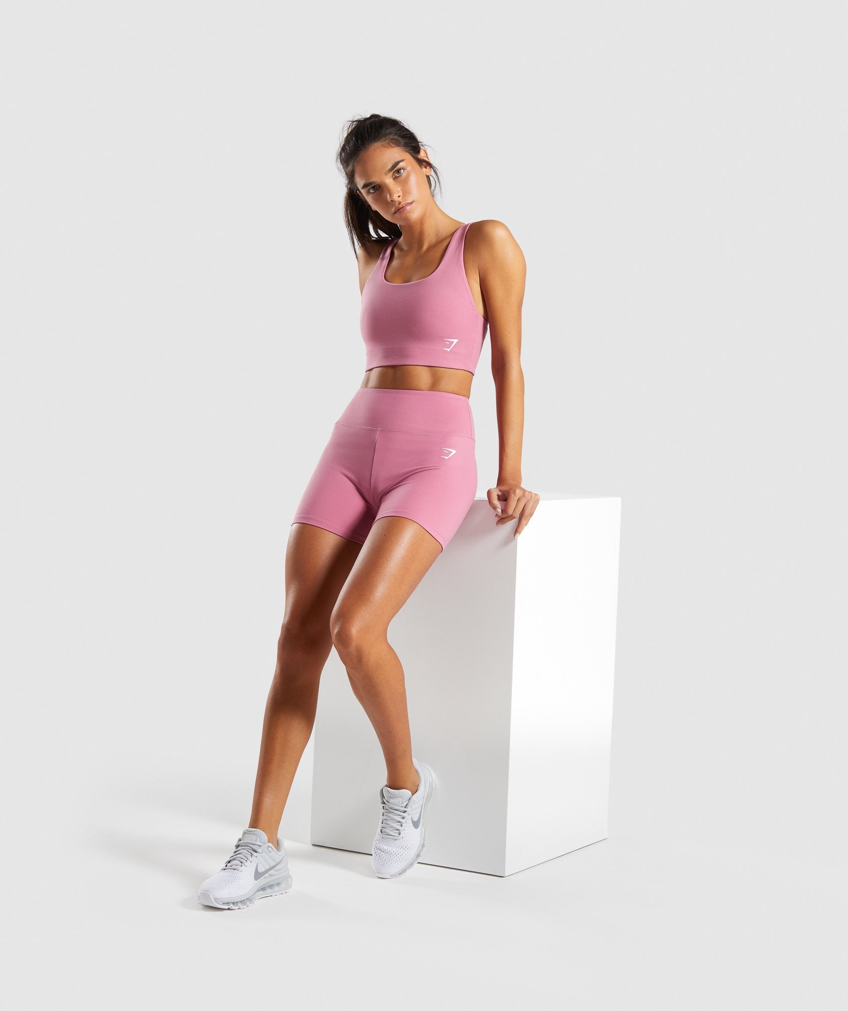 Dreamy High Waisted Shorts in Dusky Pink - view 4