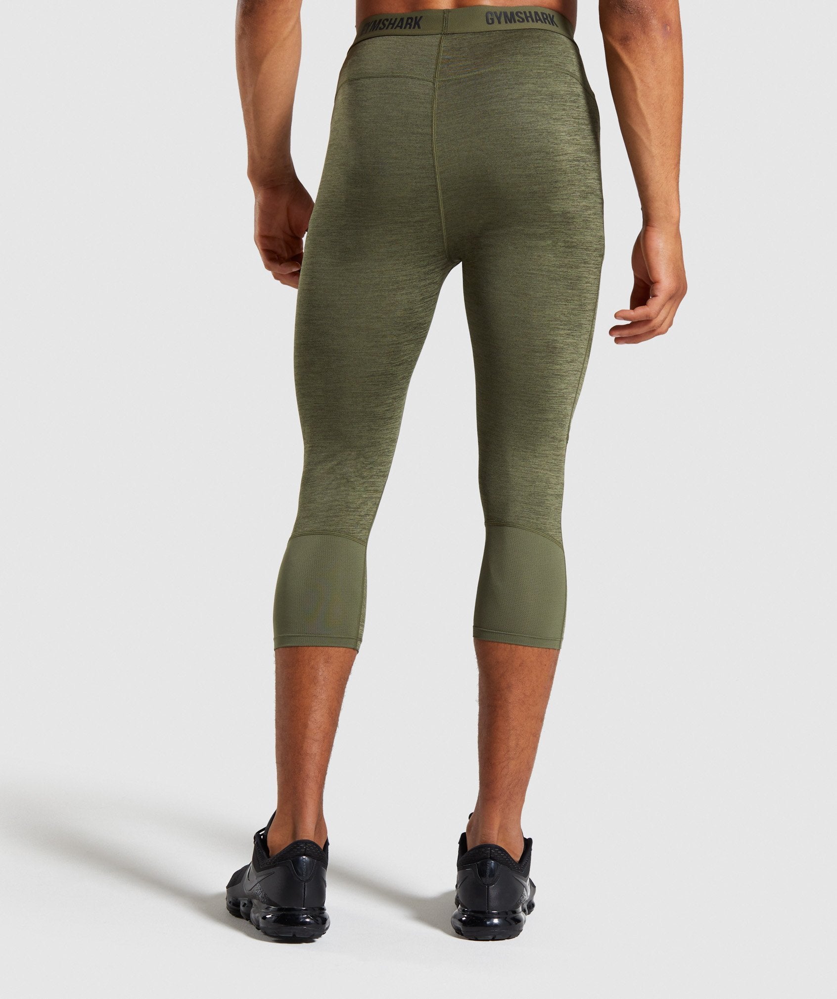 Element+ Baselayer 3/4 Leggings in Dark Green Marl - view 2