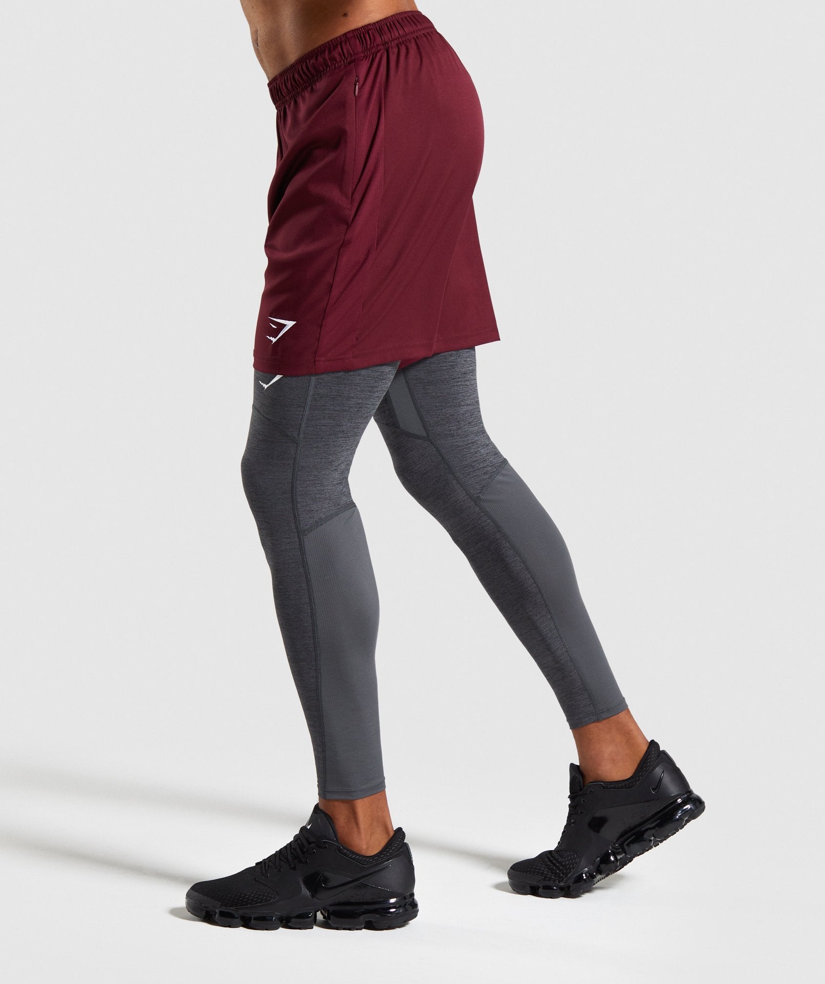 Element+ Baselayer Leggings in Black Marl/White - view 3