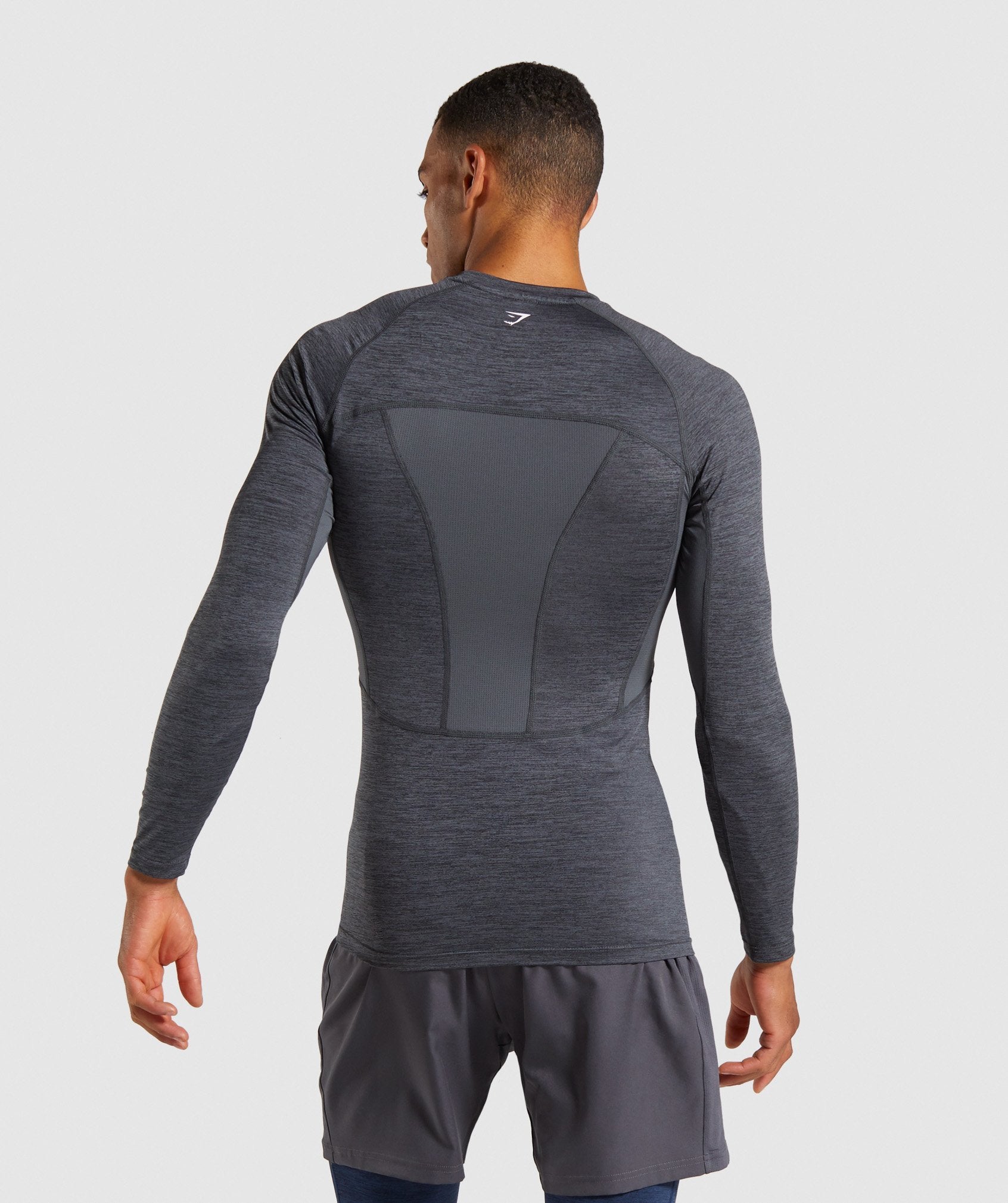 Element+ Baselayer Long Sleeve Top in Black Marl/White - view 2