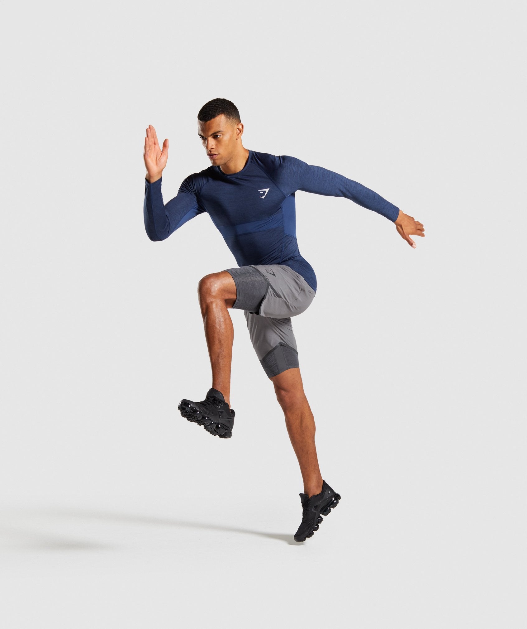 Element+ Baselayer Long Sleeve Top in Dark Blue Marl - view 4