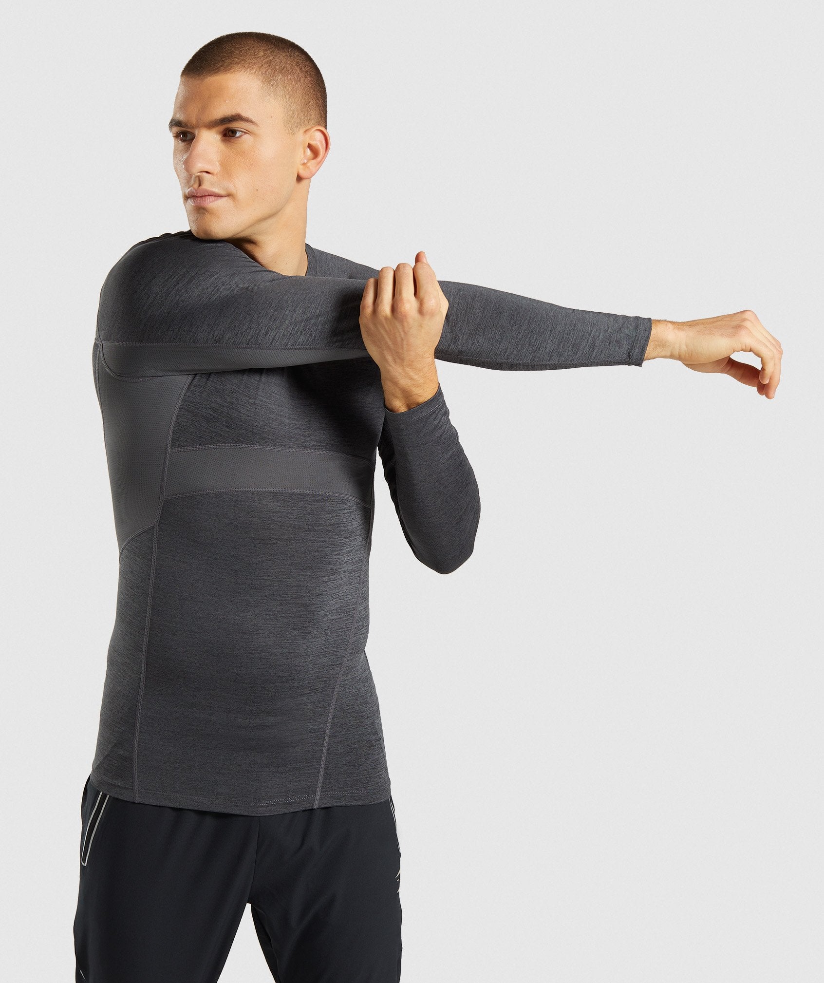 Element+ Baselayer Long Sleeve Top in Black Marl - view 3