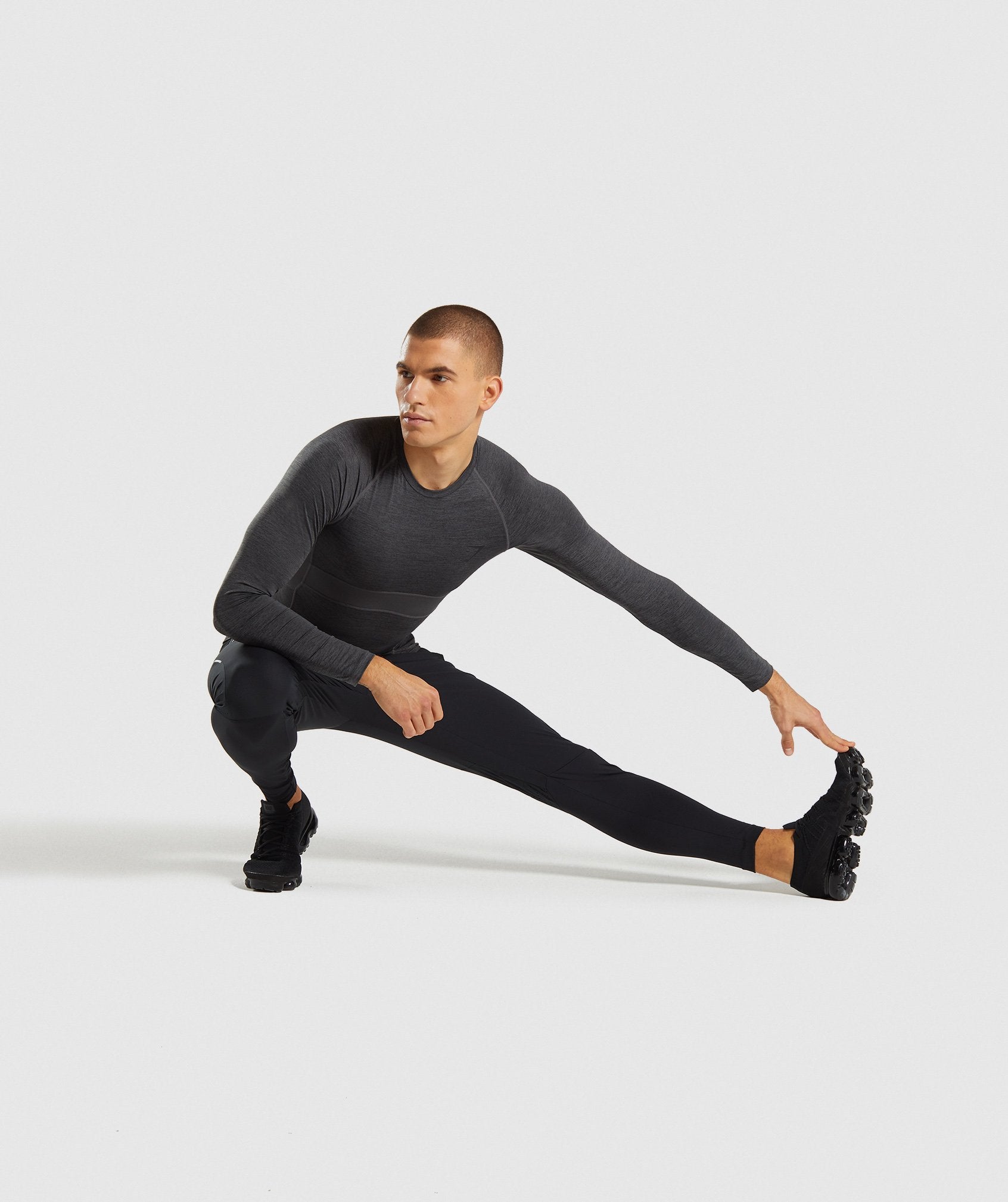 Element+ Baselayer Long Sleeve Top in Black Marl - view 4