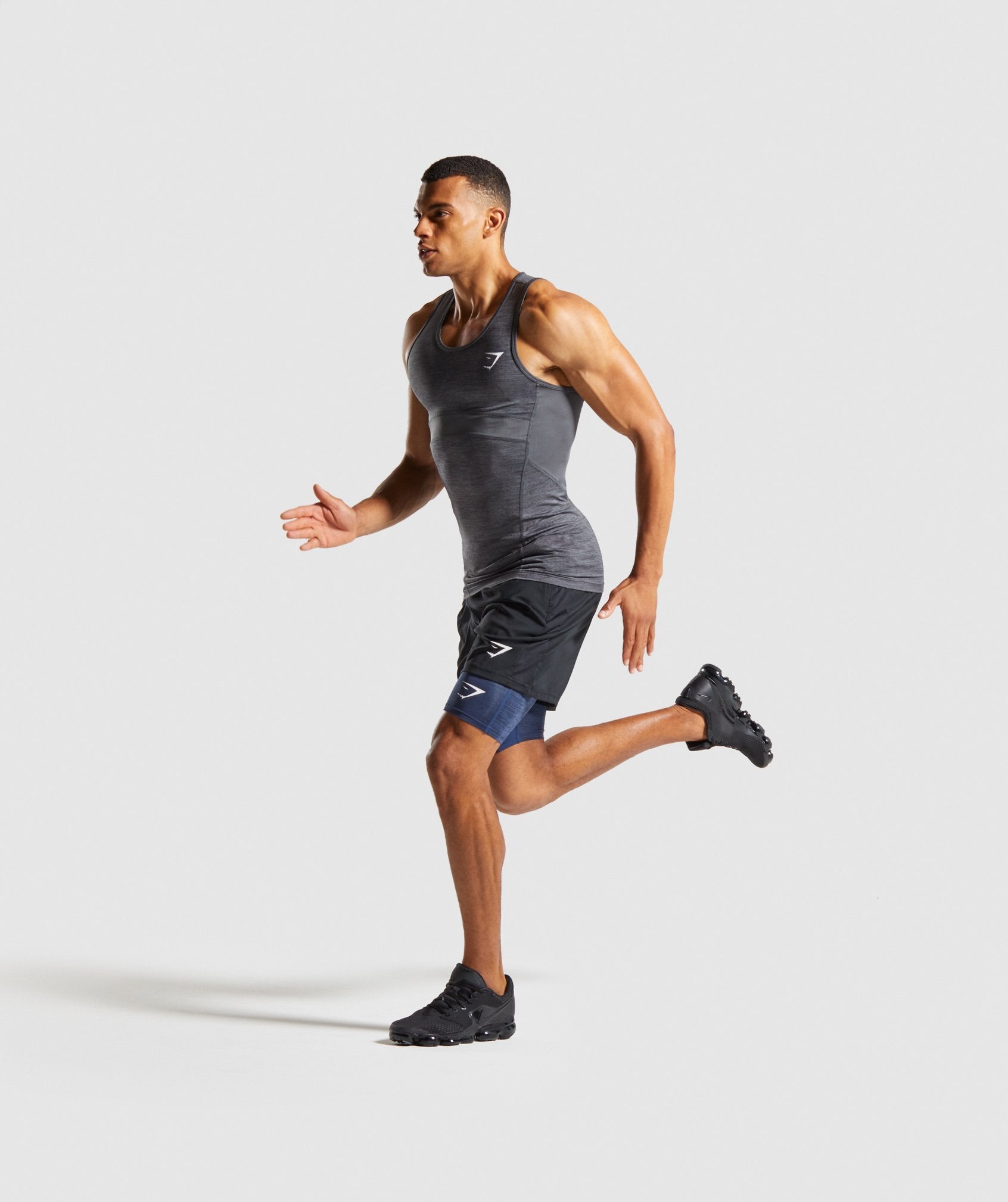 Element+ Baselayer Shorts in Dark Blue Marl - view 4