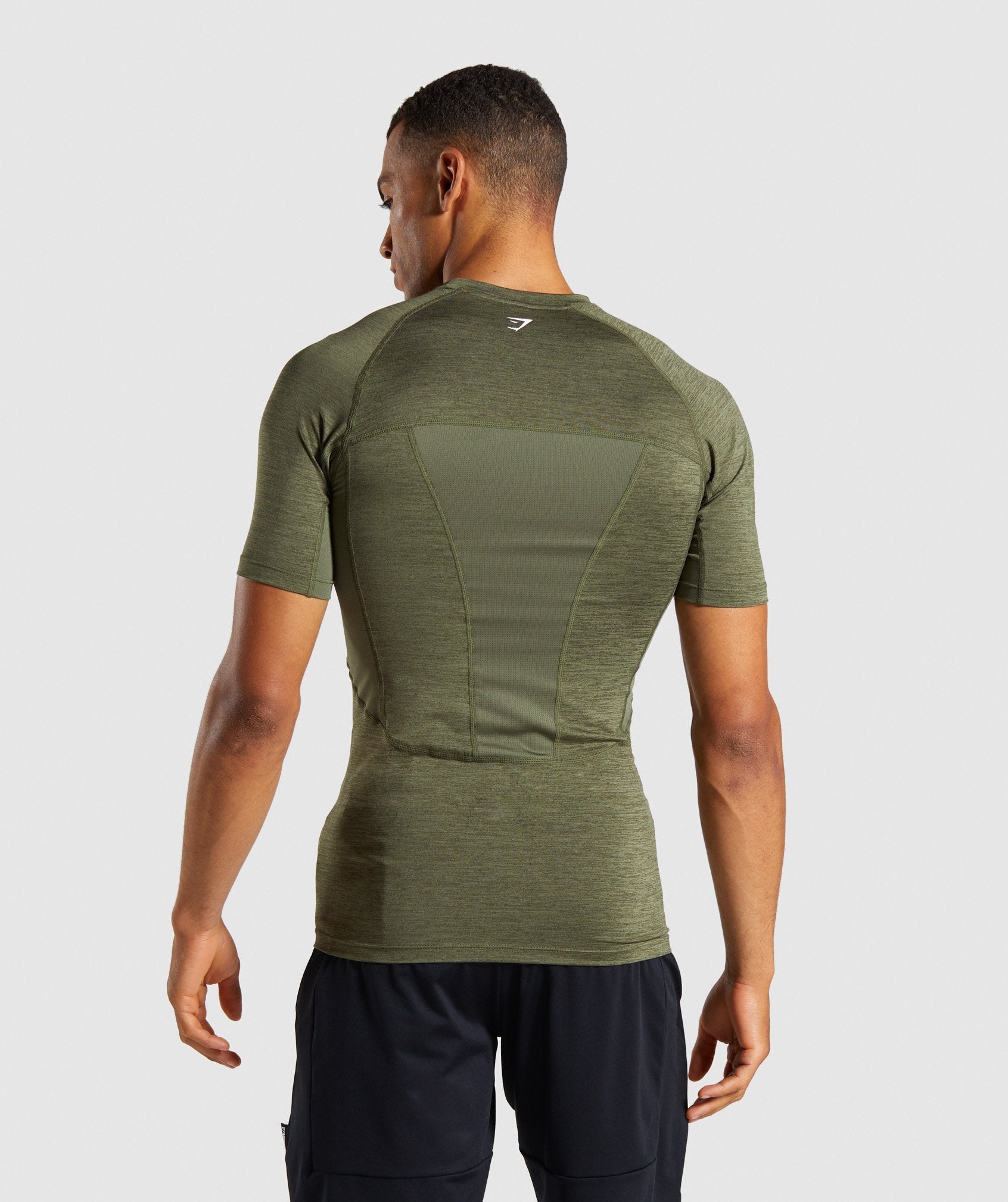 Element+ Baselayer T-Shirt in Dark Green Marl - view 2