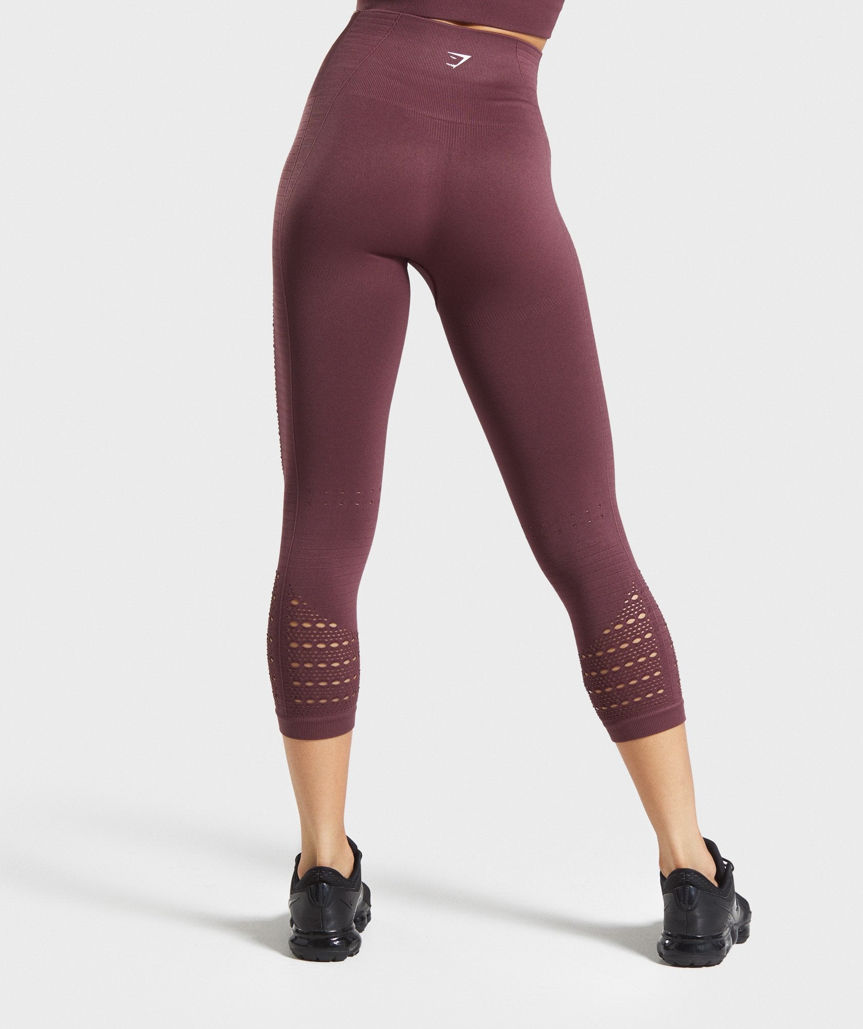 Energy+ Seamless Cropped Leggings in Berry Red