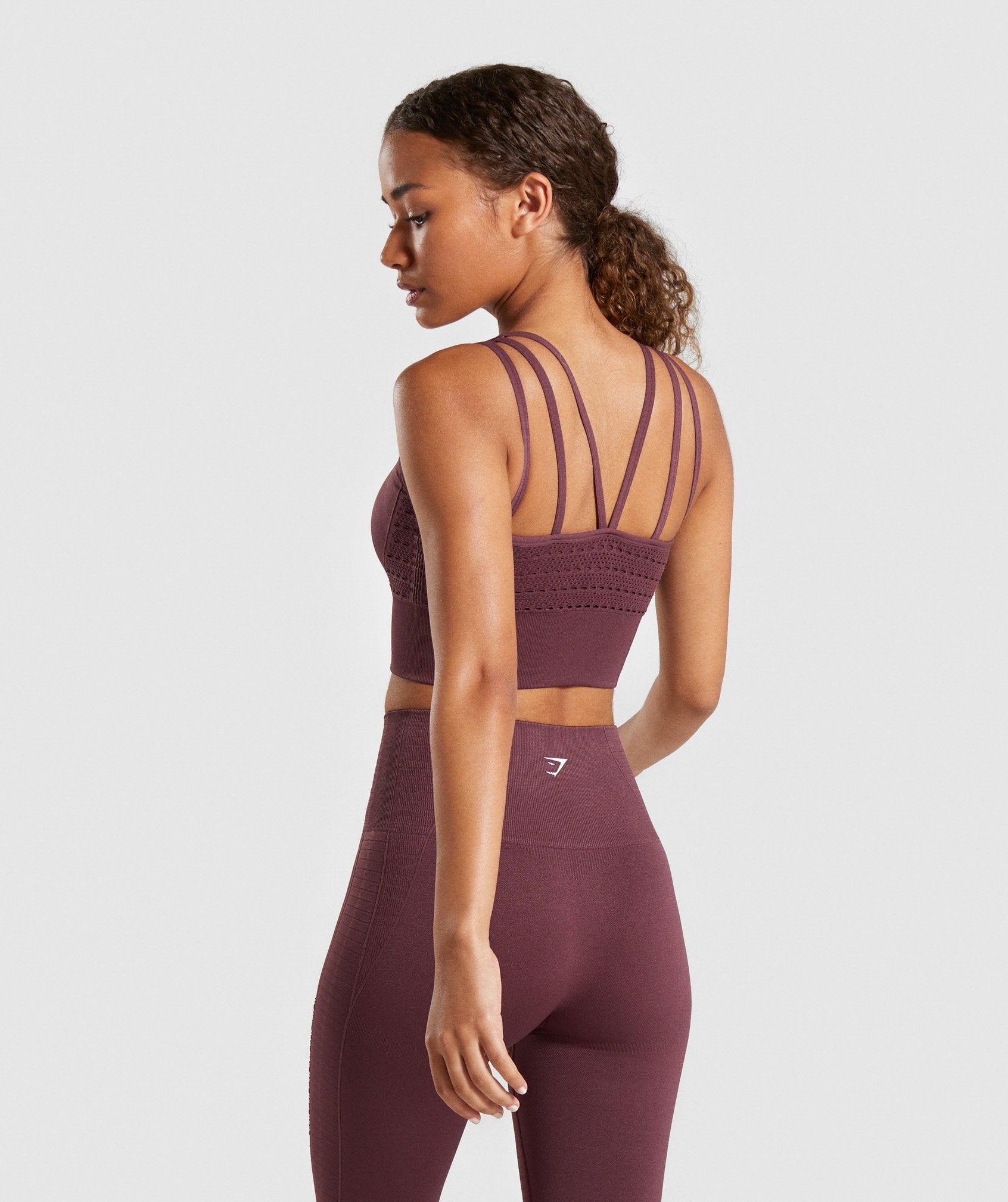 Energy+ Seamless Crop Top in Berry Red