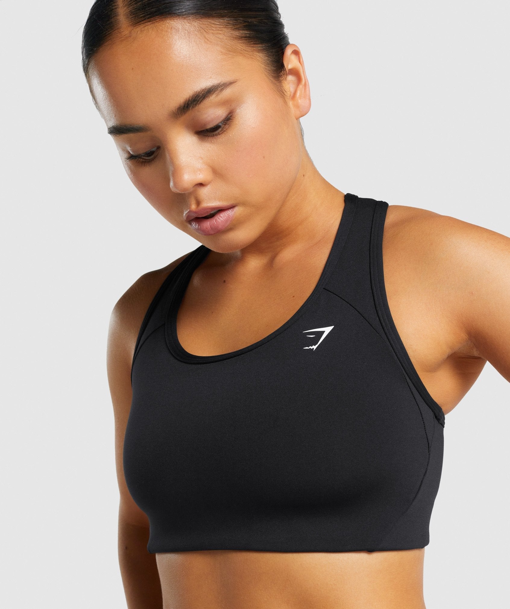 Essential Racer Back Sports Bra in Black - view 5