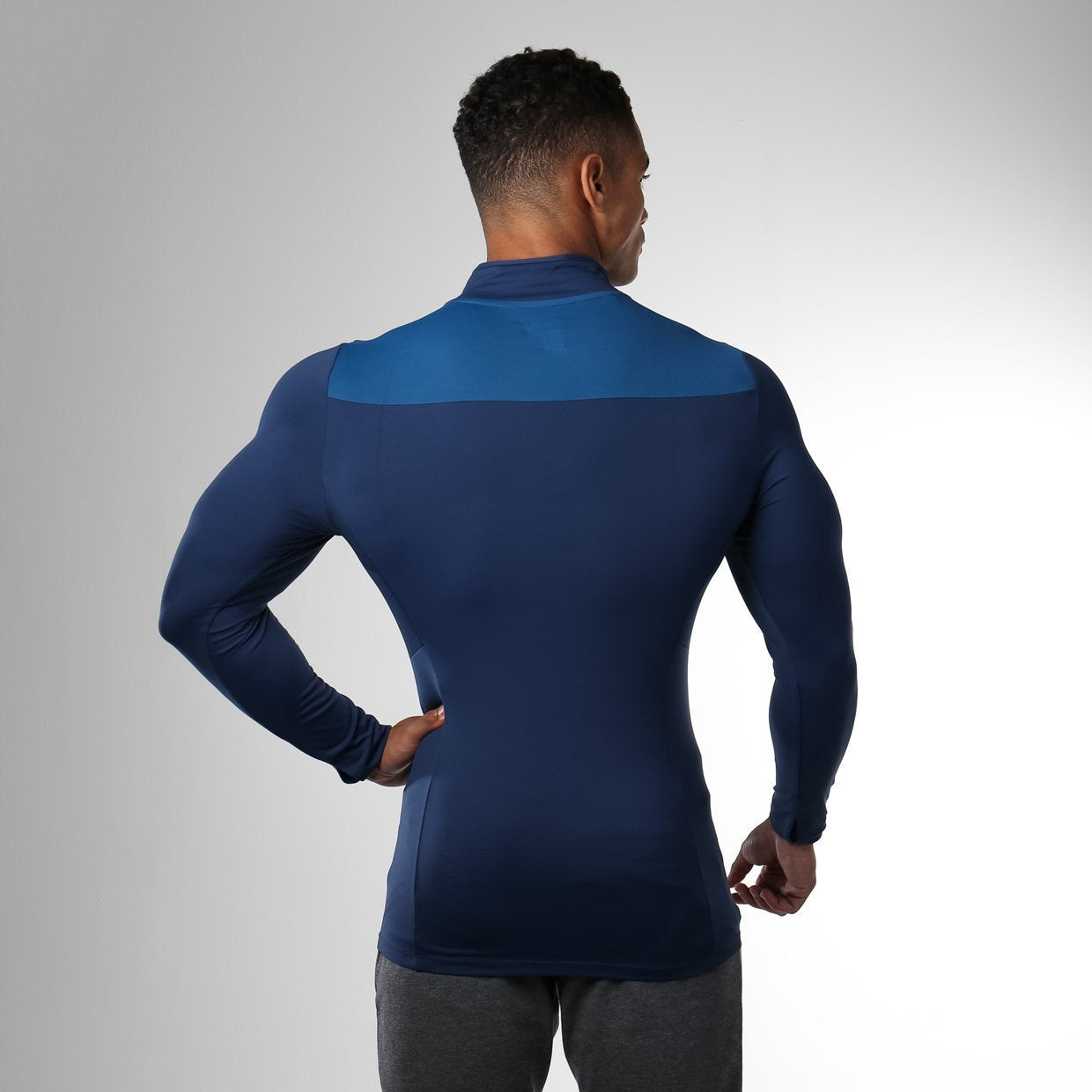 Edge 1/4 Zip Pullover in Sapphire Blue/Atlantic Blue - view 4