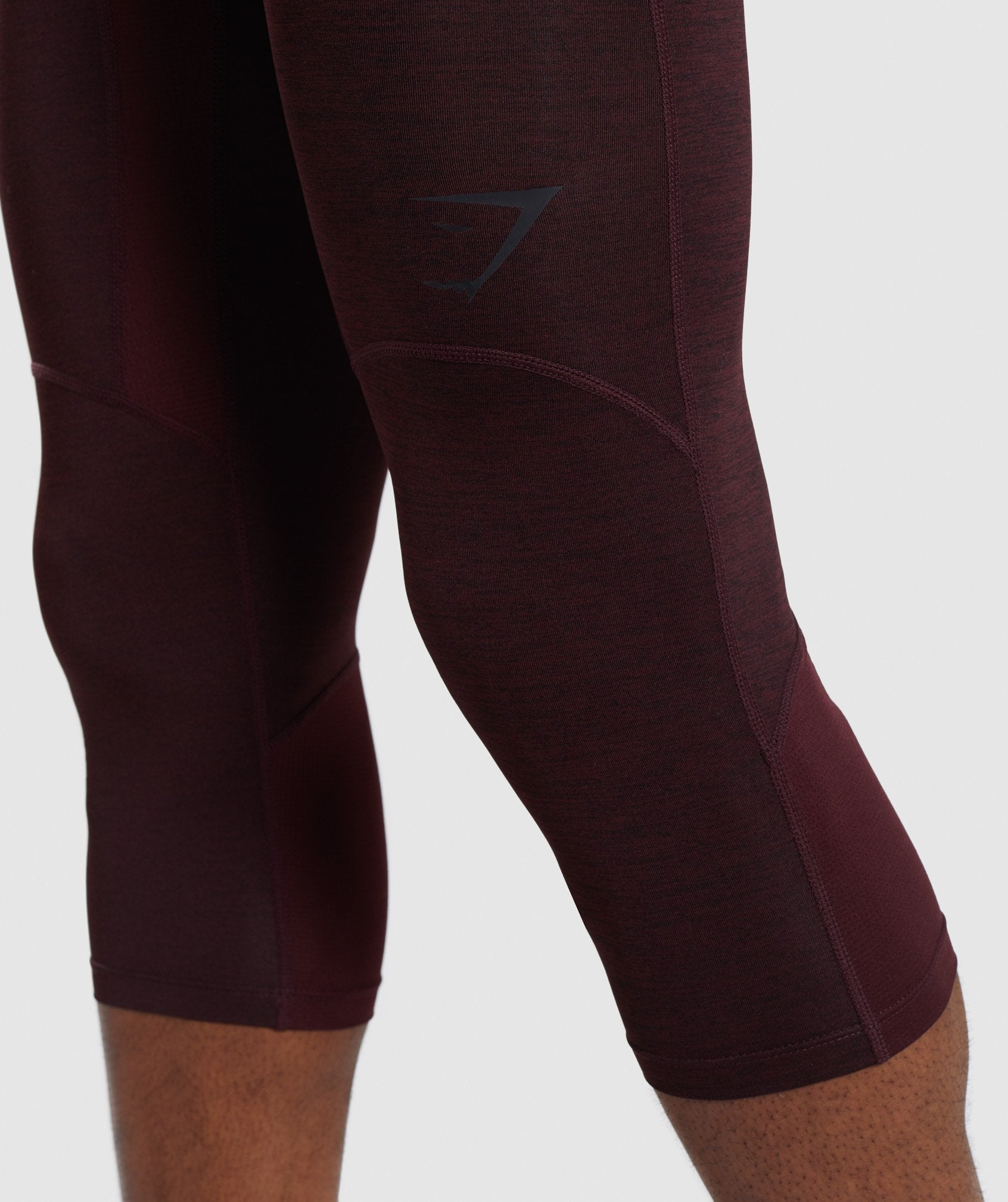 Element+ Baselayer 3/4 Leggings in Ox Red Marl - view 5