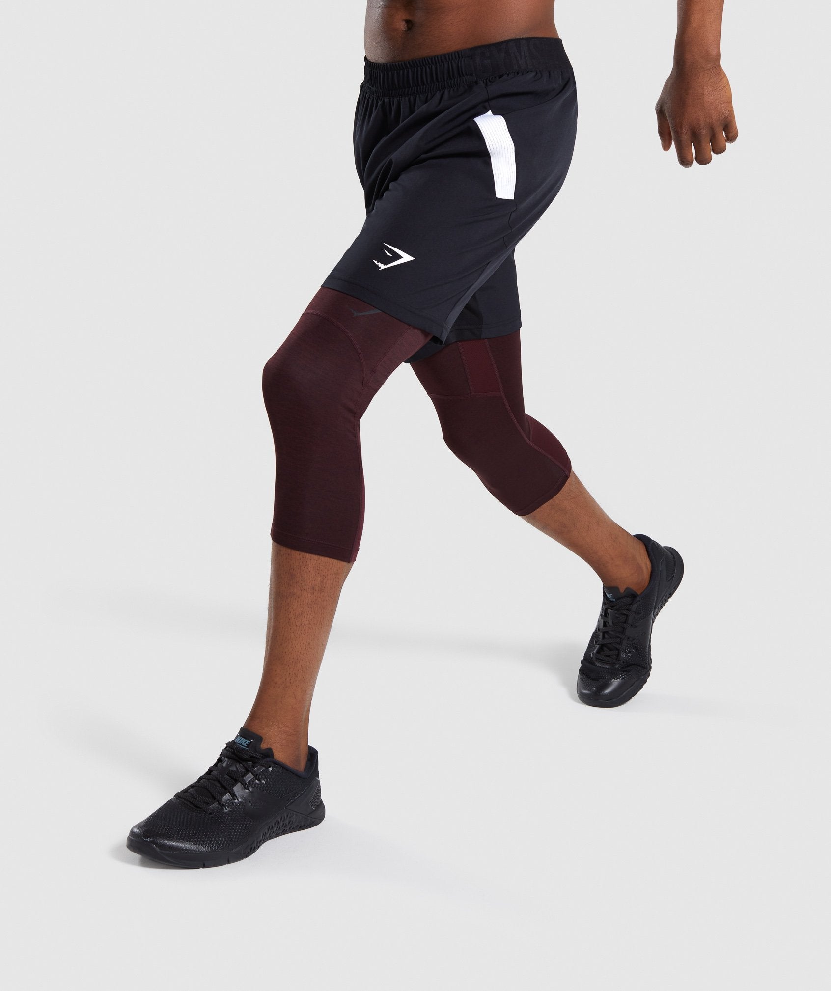 Element+ Baselayer 3/4 Leggings in Ox Red Marl - view 3