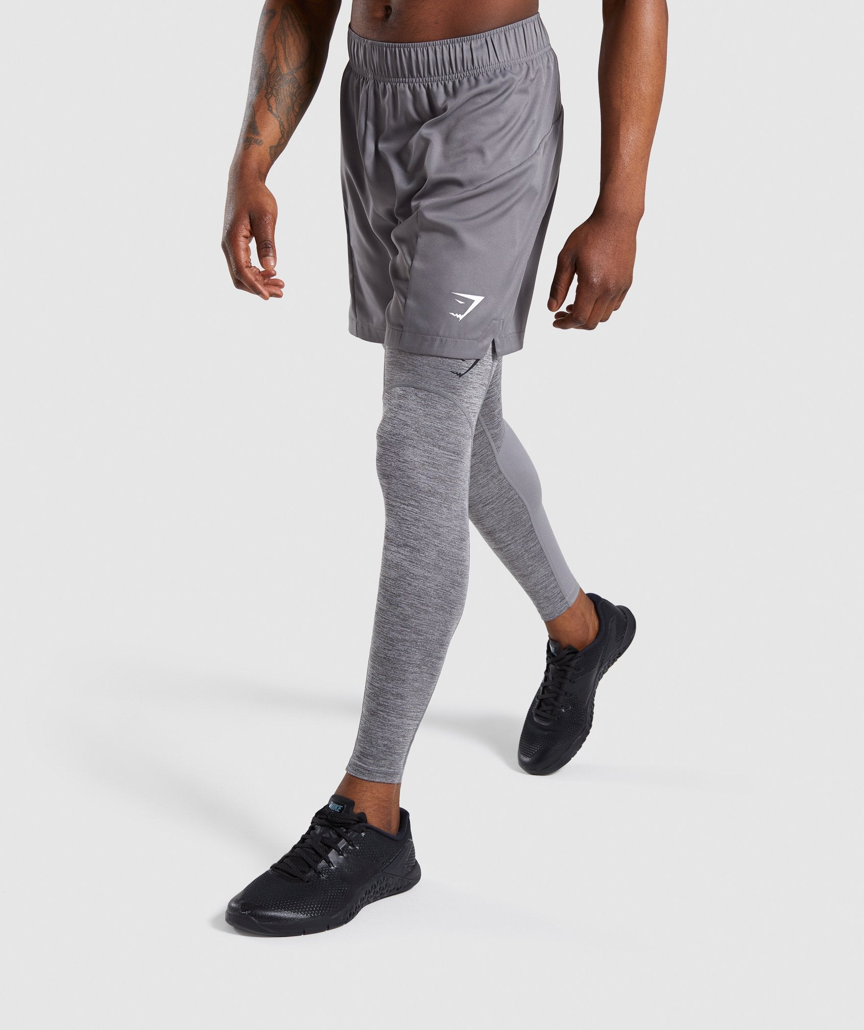 Element+ Baselayer Leggings in Smokey Grey Marl - view 3