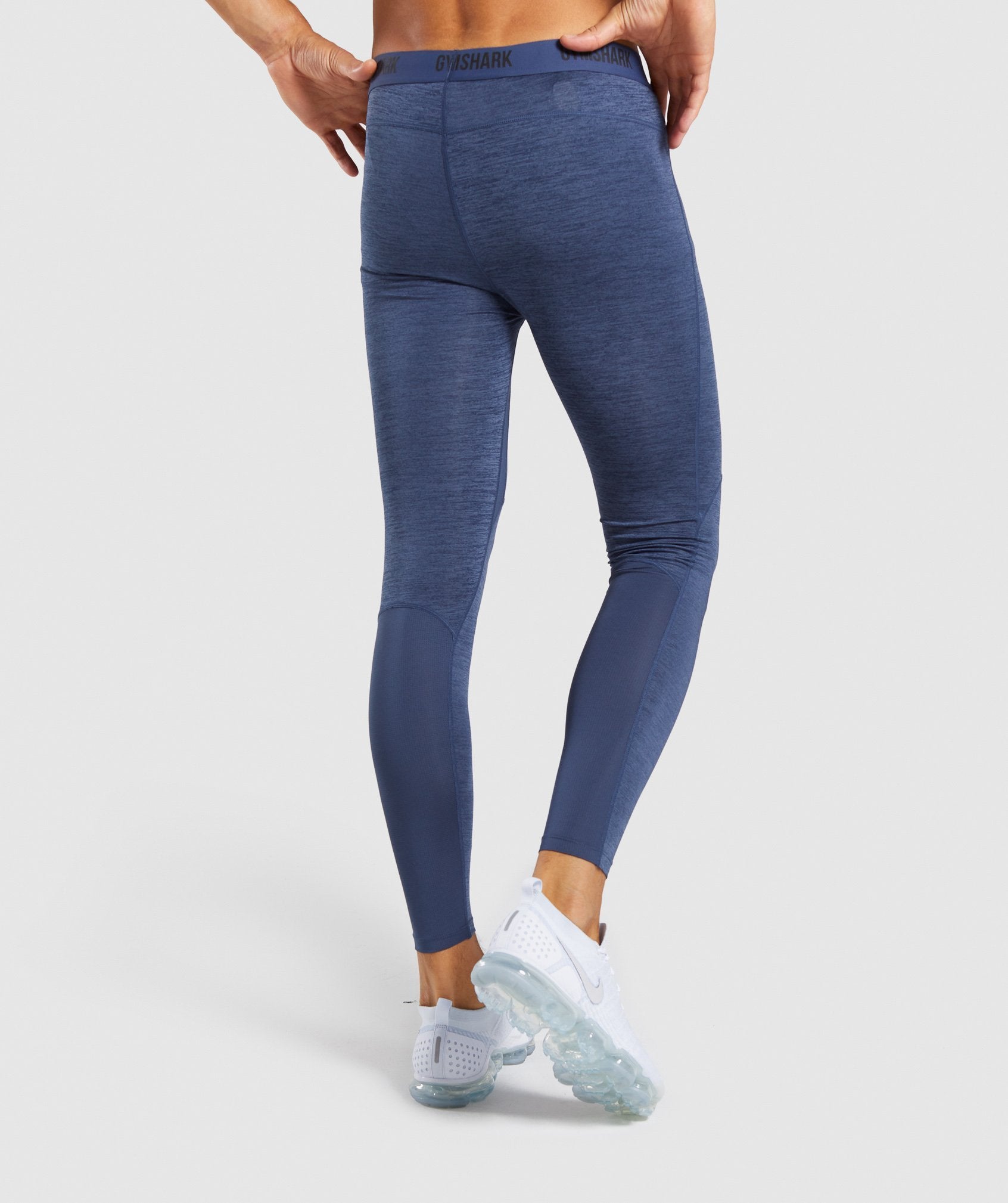 Element+ Baselayer Leggings in Sapphire Blue Marl - view 2