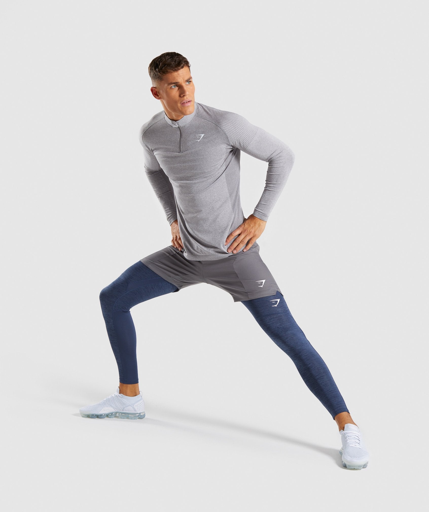 Element+ Baselayer Leggings in Sapphire Blue Marl - view 4