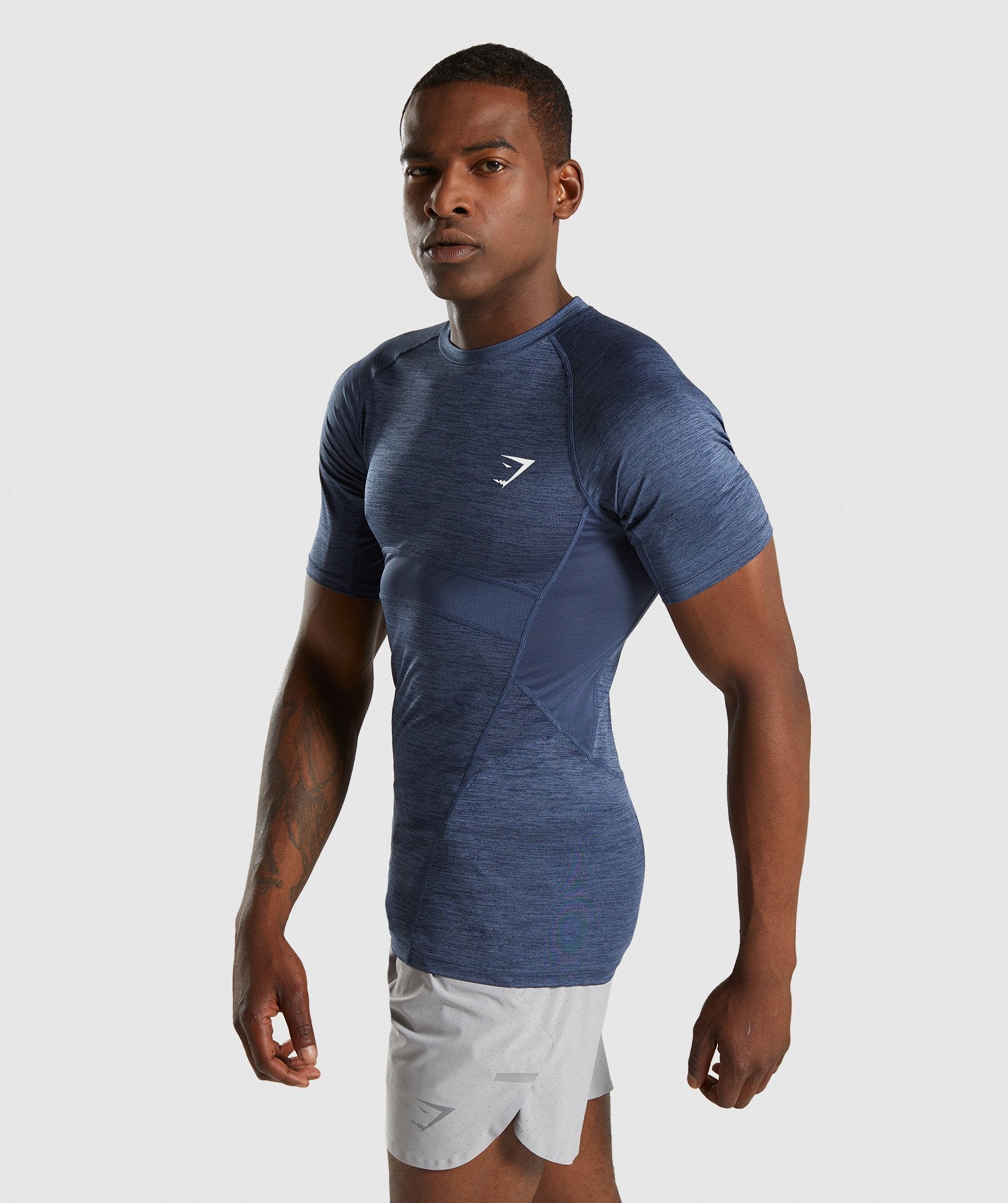 Element+ Baselayer T-Shirt in Sapphire Blue Marl - view 3