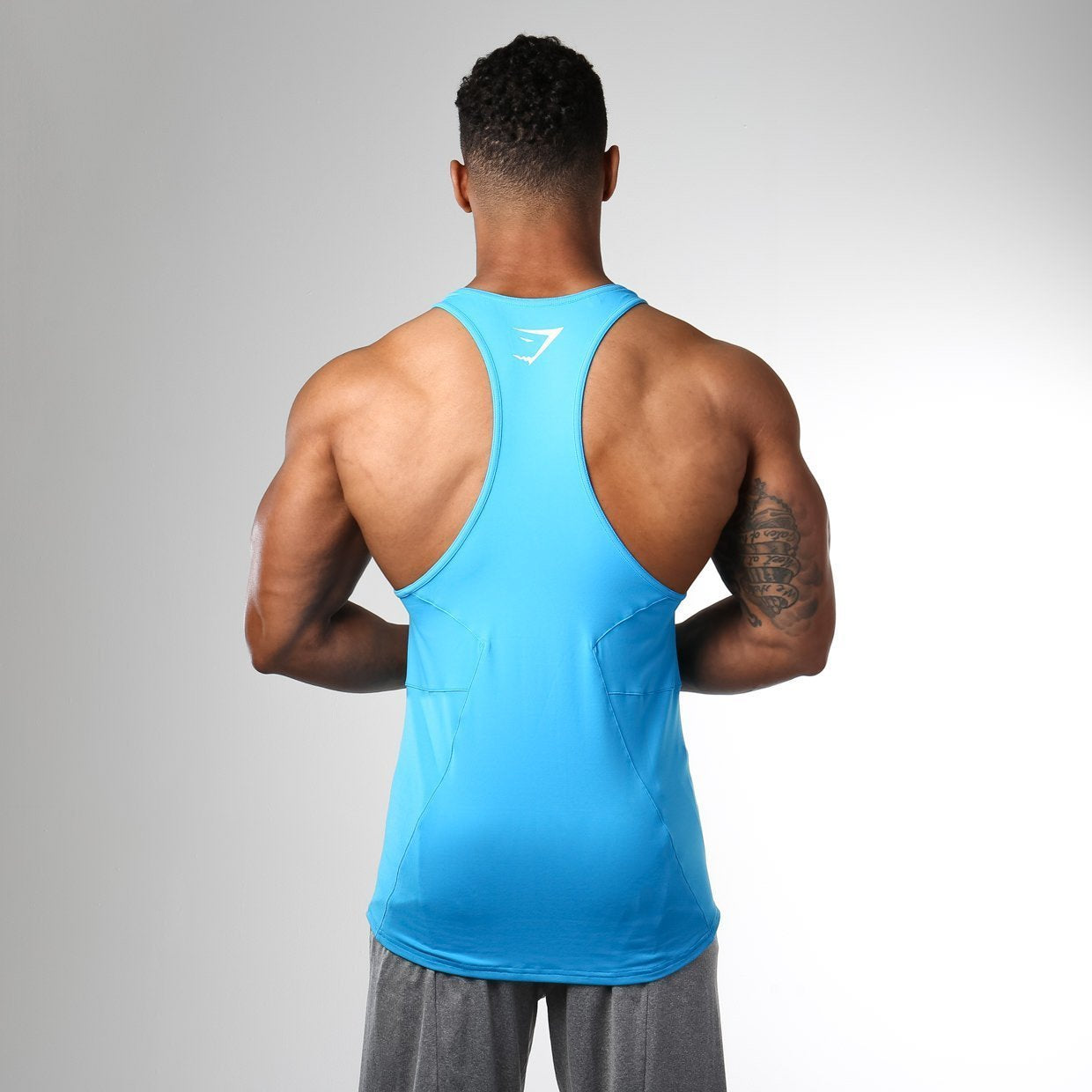 DRY Element Gym Stringer in Blue - view 2
