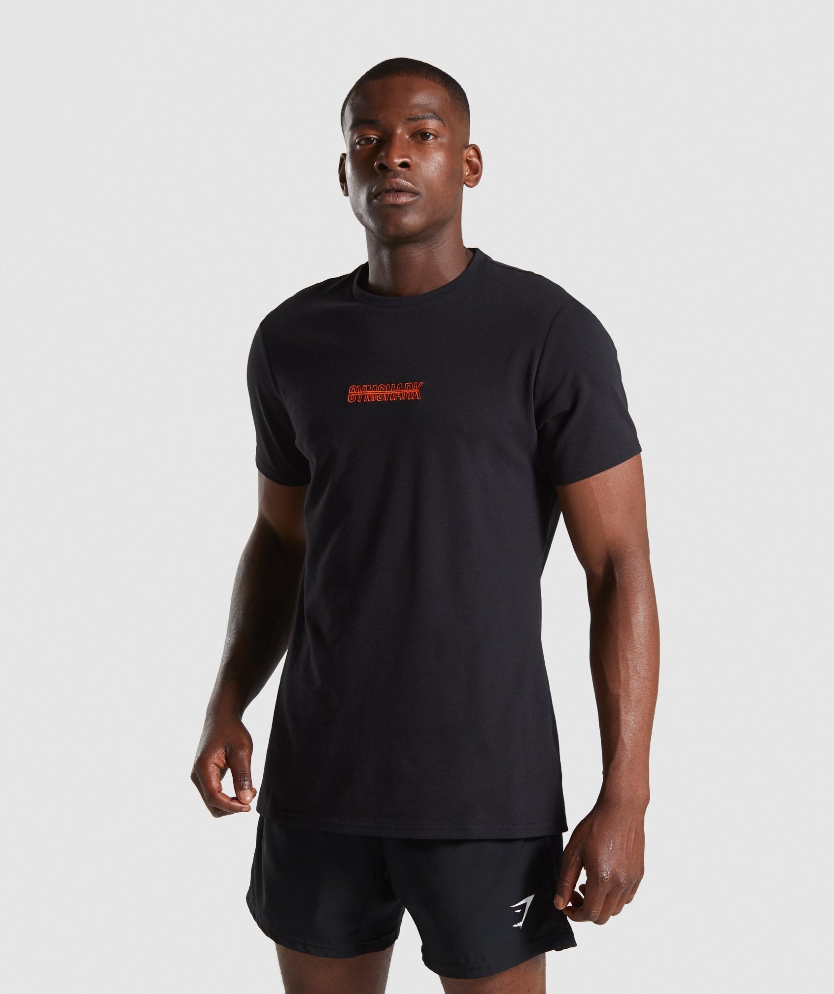 Embroidered Logo T-Shirt in Black - view 1