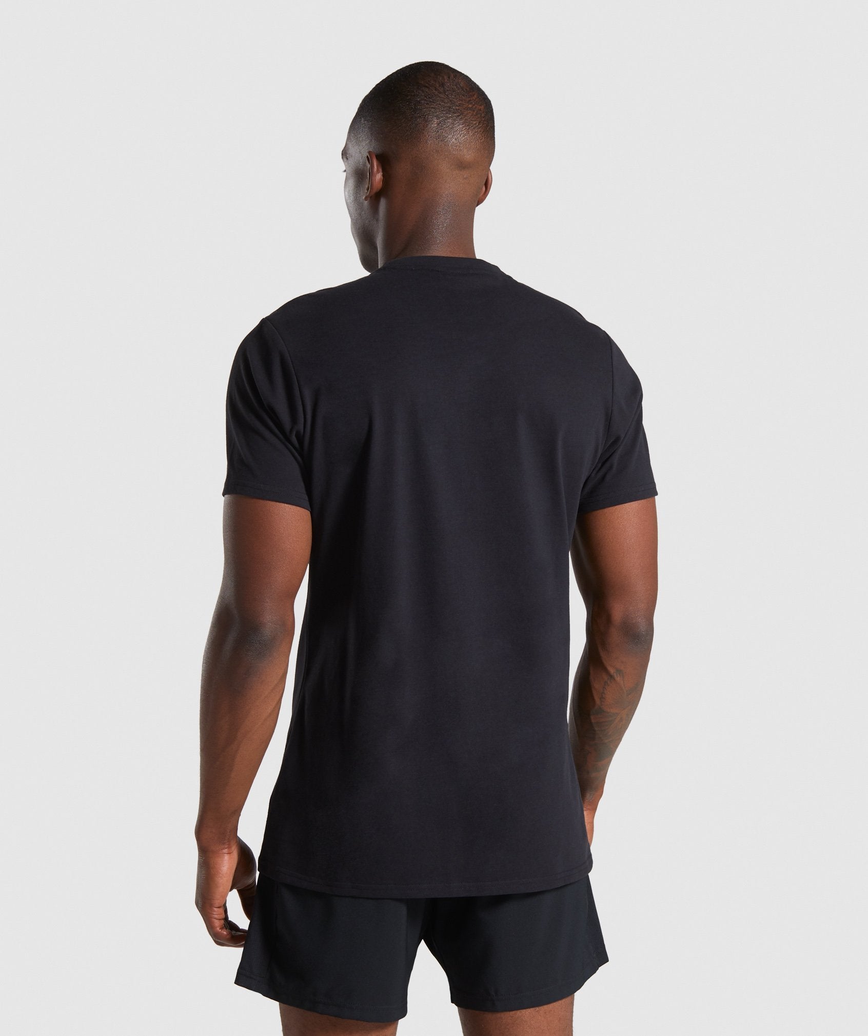 Embroidered Logo T-Shirt in Black - view 2
