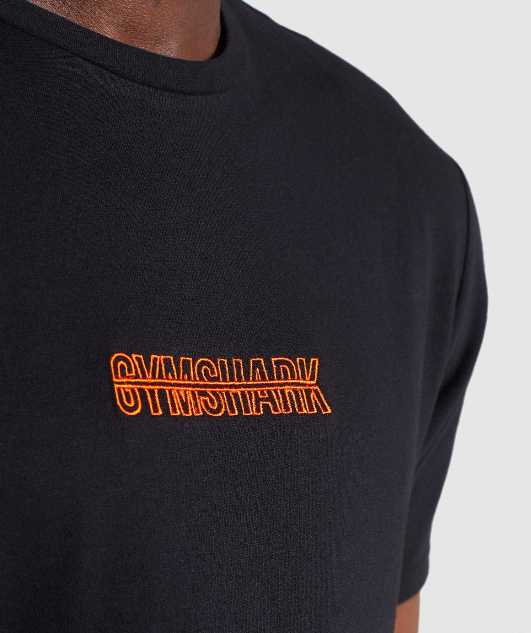 Embroidered Logo T-Shirt in Black - view 5