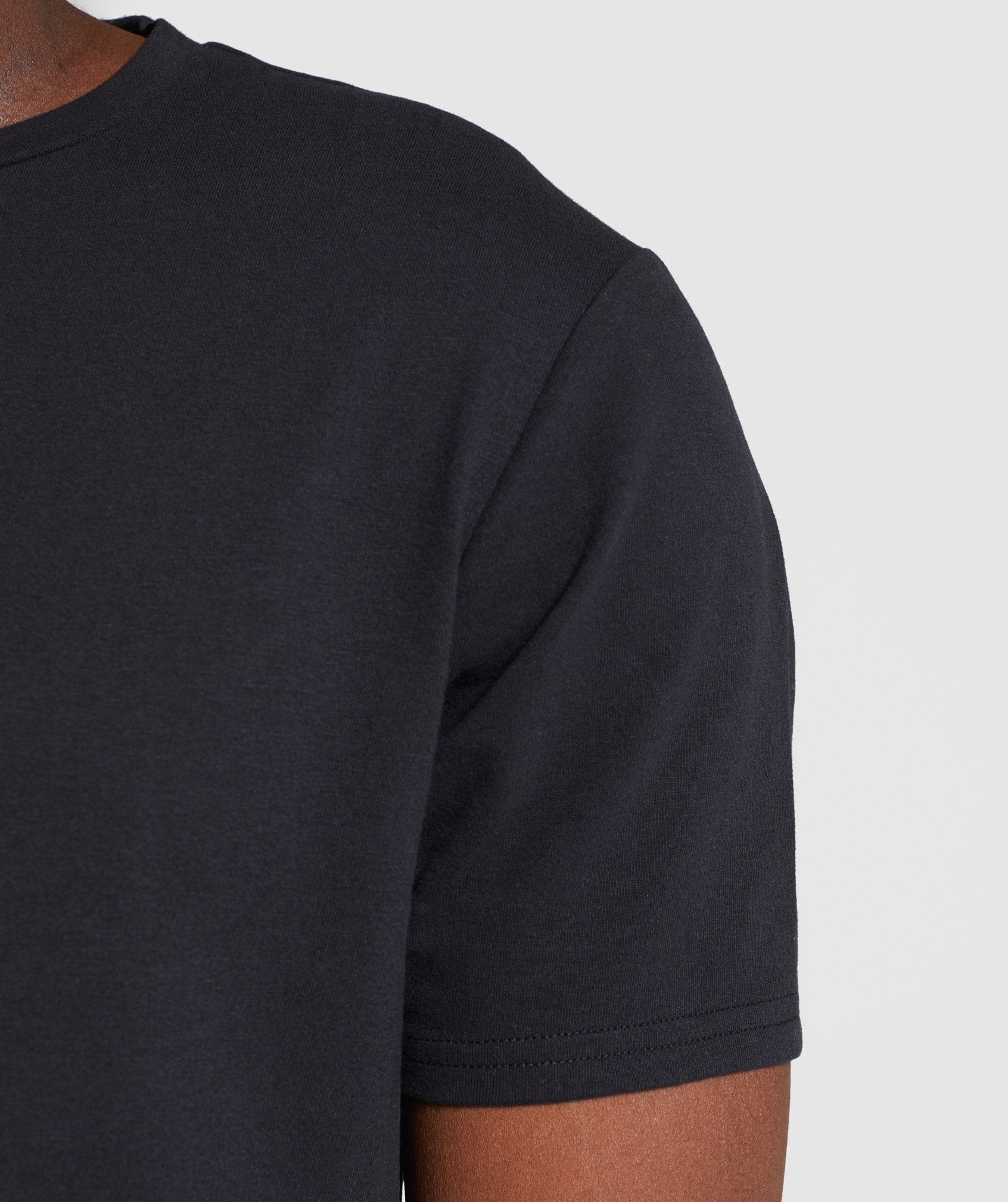 Embroidered Logo T-Shirt in Black - view 6