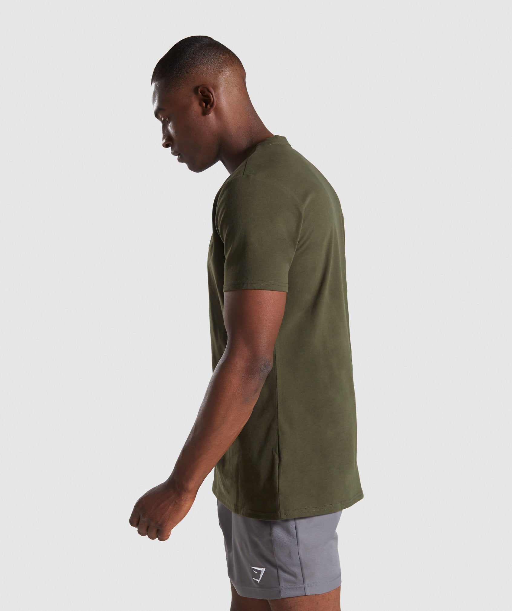 Embroidered Logo T-Shirt in Dark Green - view 3