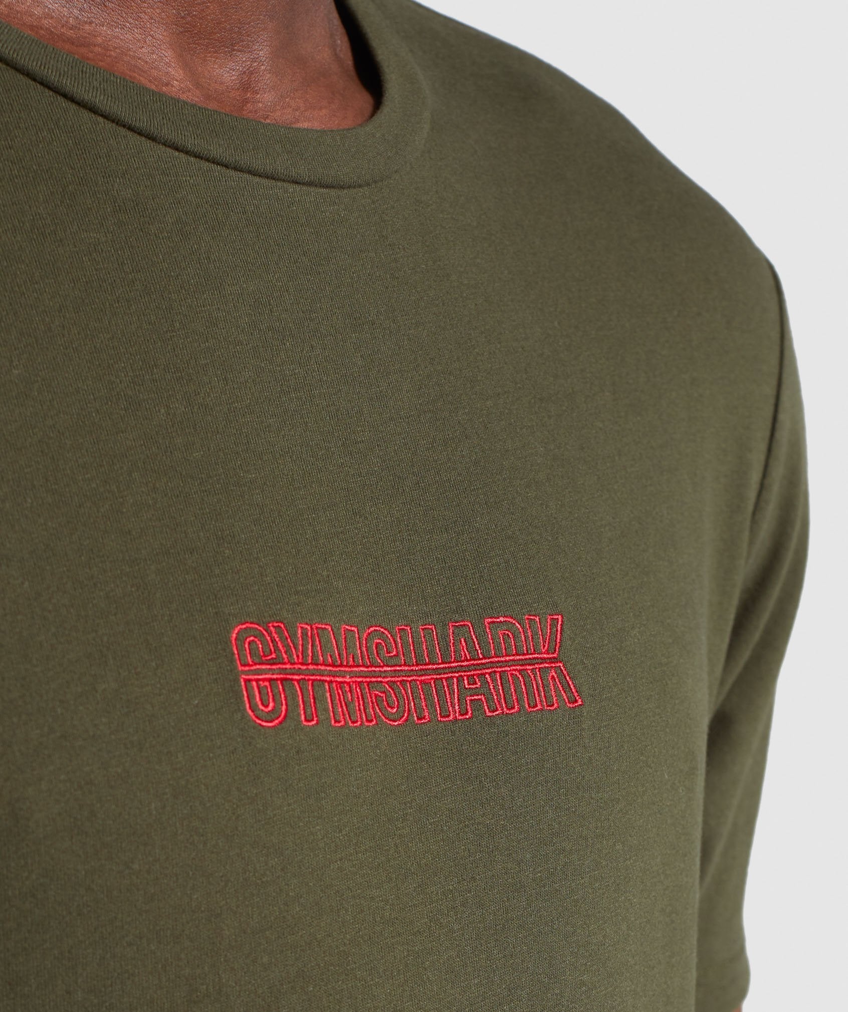 Embroidered Logo T-Shirt in Dark Green - view 5