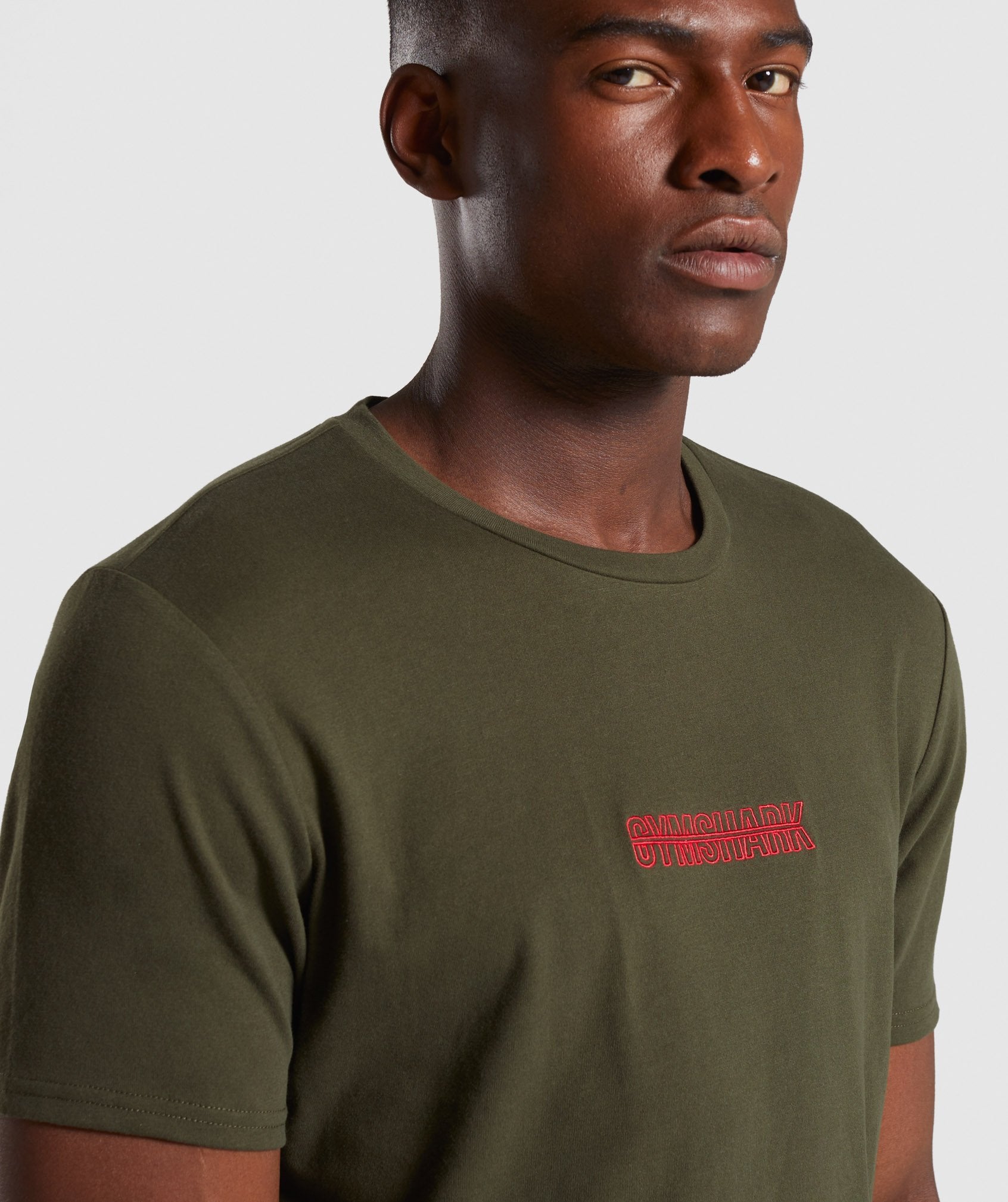 Embroidered Logo T-Shirt in Dark Green - view 6