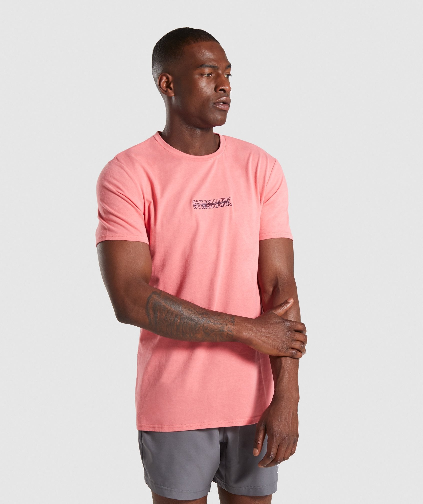 Embroidered Logo T-Shirt in Pink - view 1