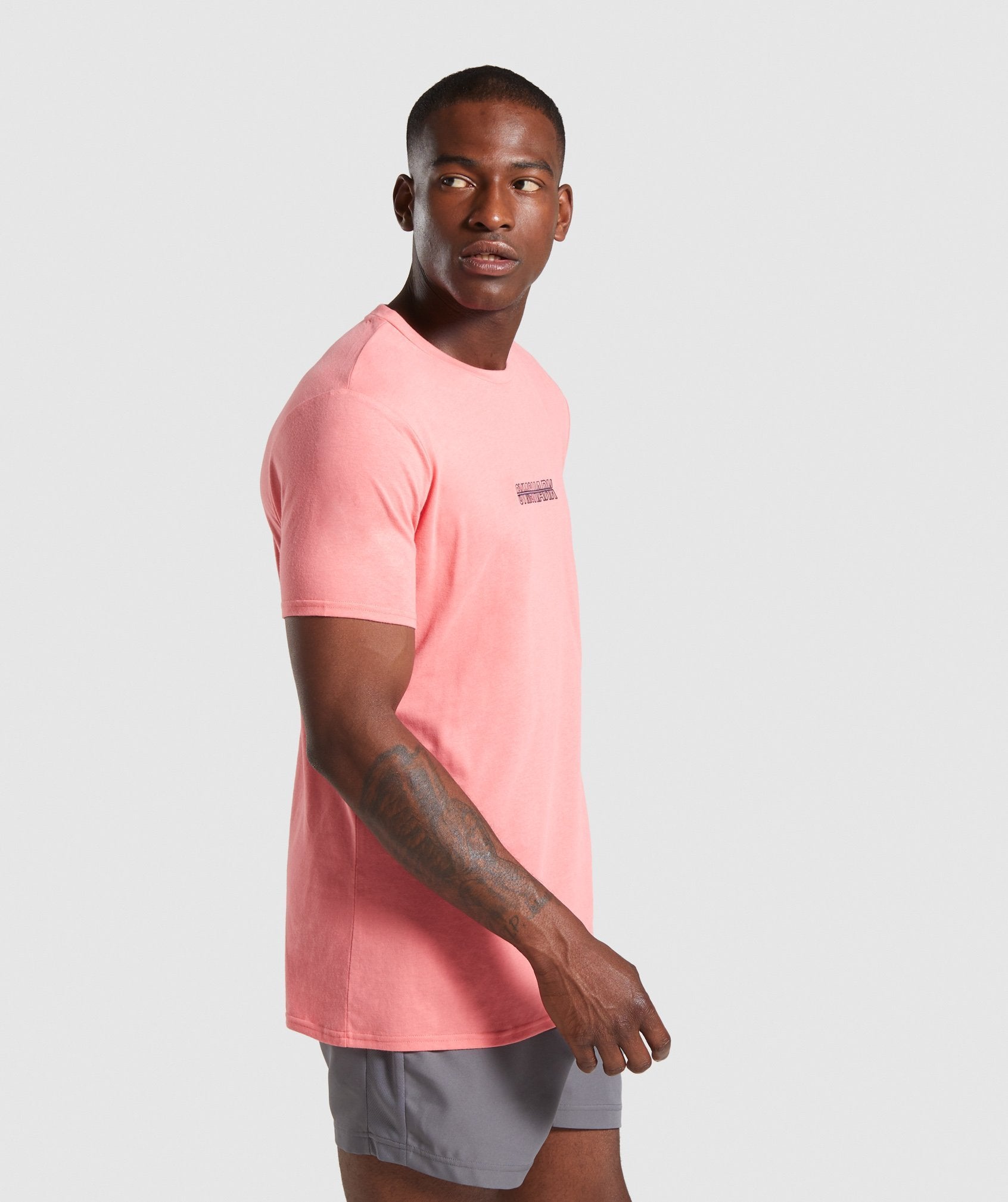 Embroidered Logo T-Shirt in Pink - view 3
