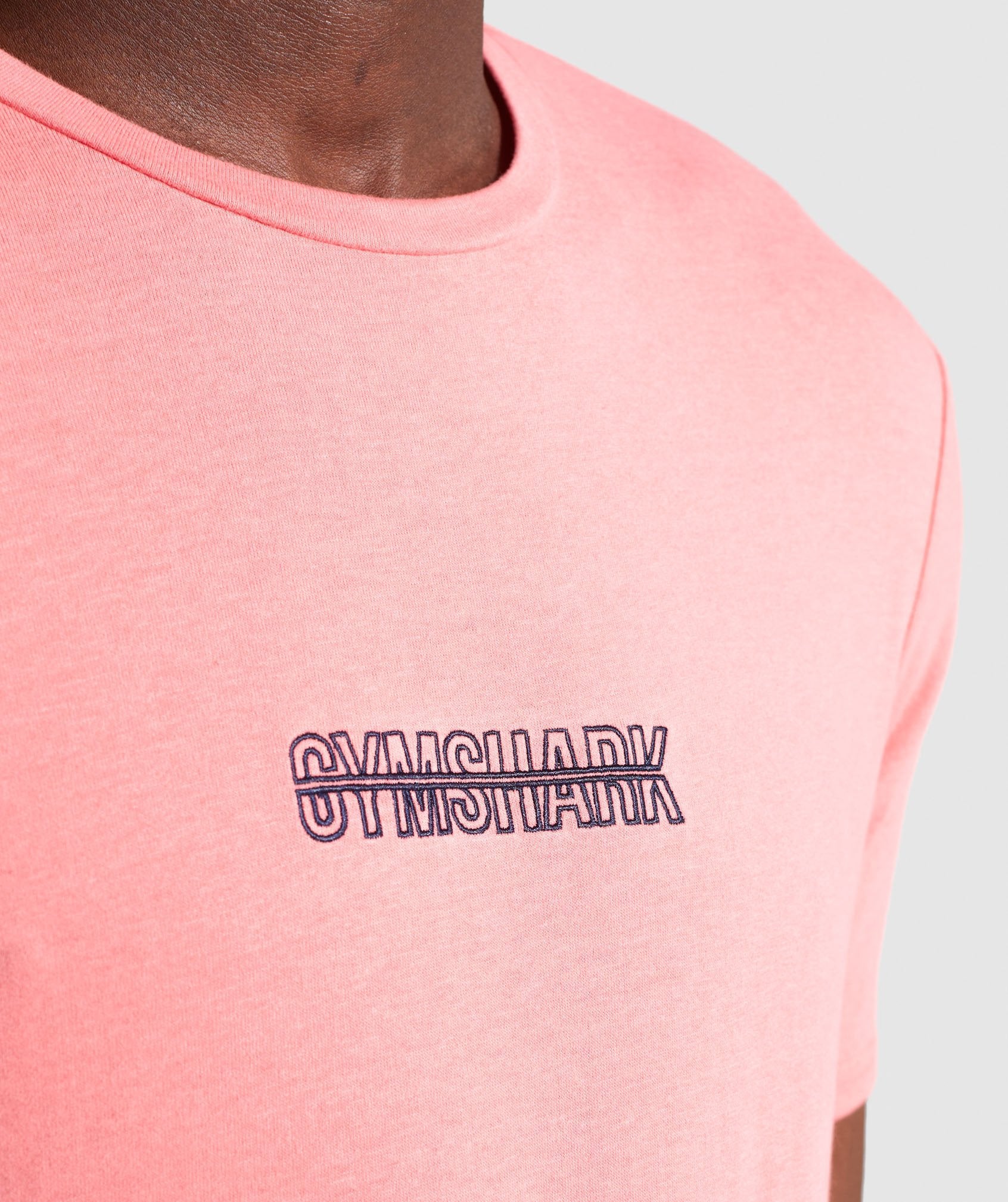 Embroidered Logo T-Shirt in Pink - view 5