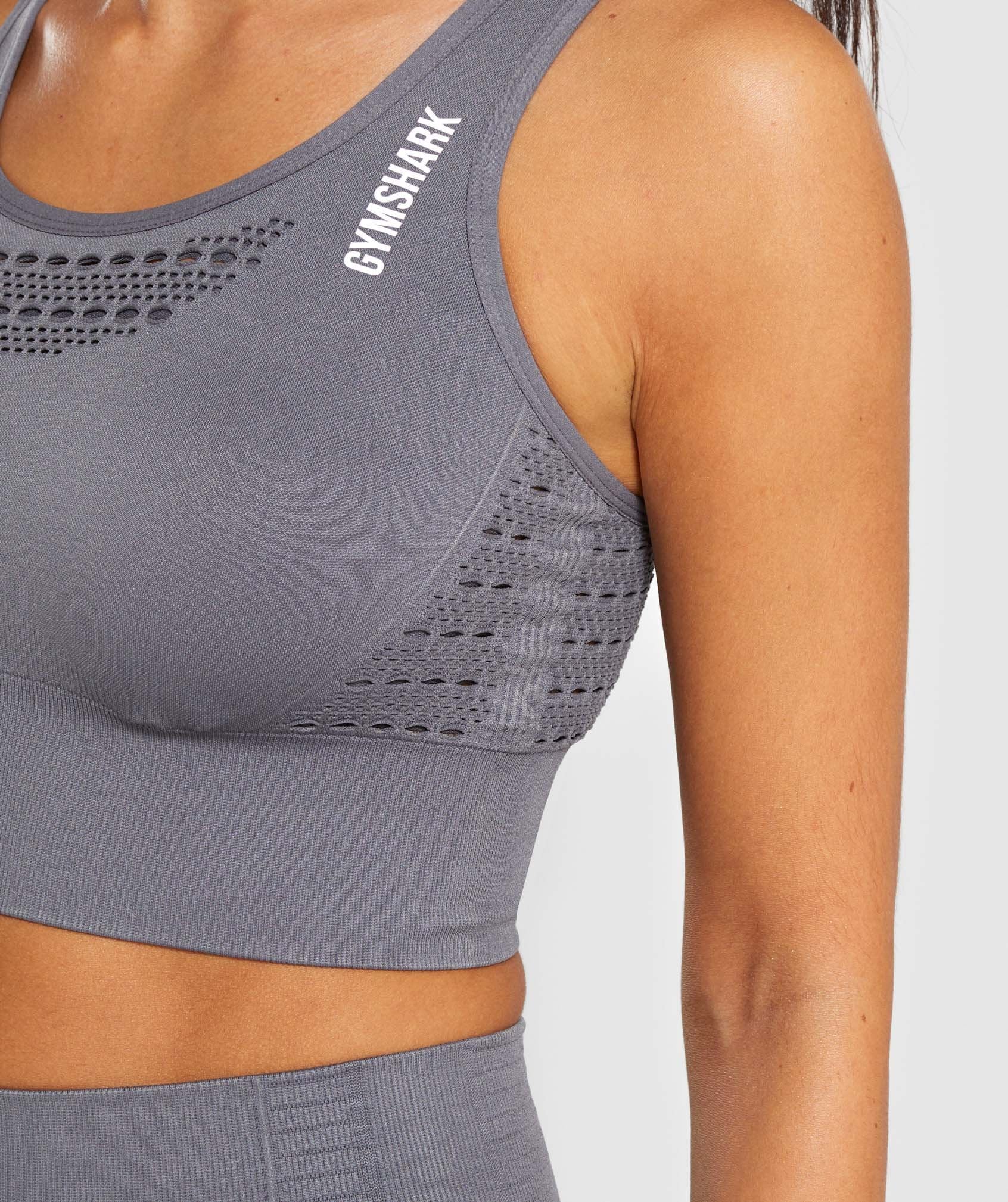 Energy+ Seamless Crop Top in Smokey Grey