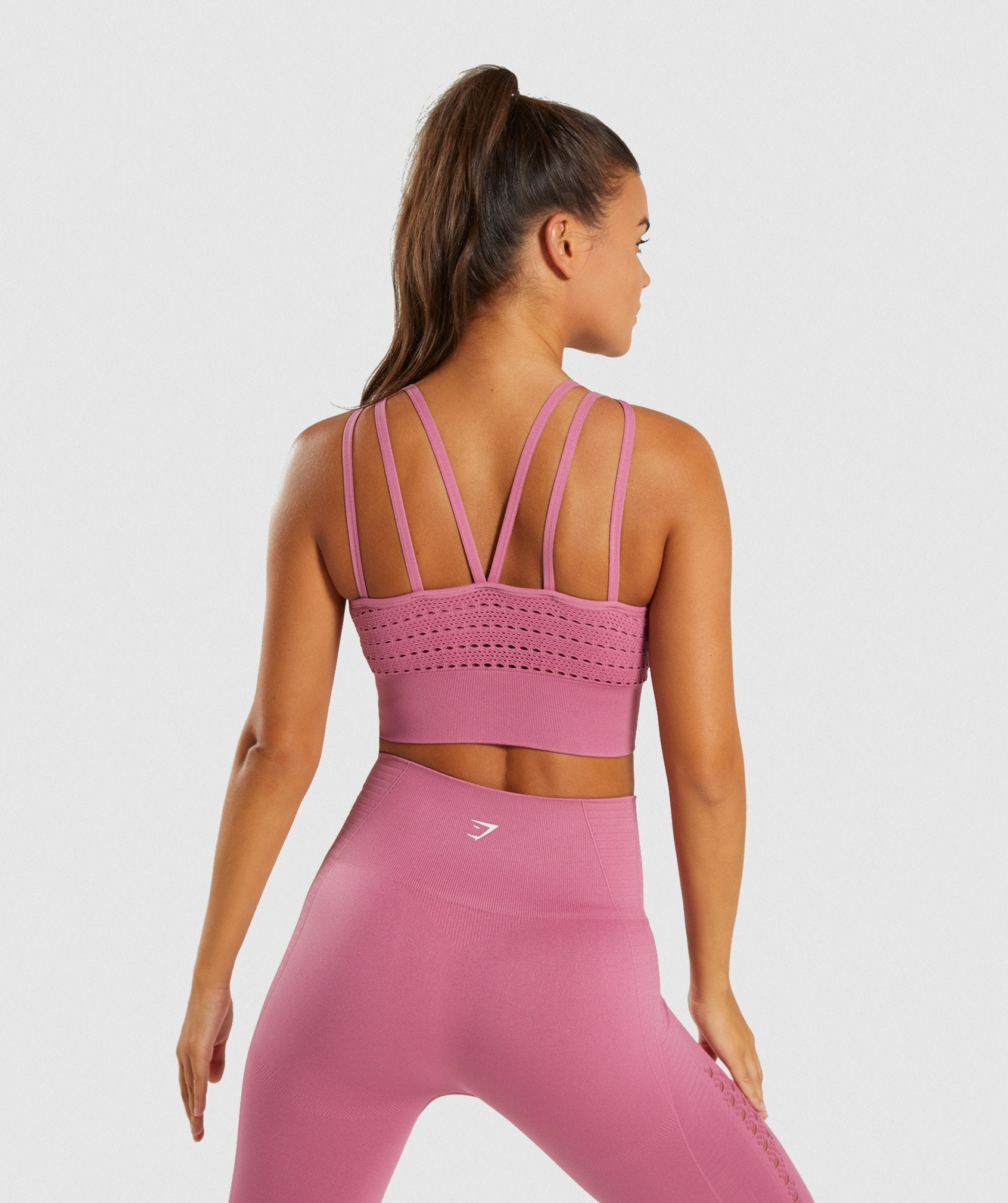 Energy+ Seamless Crop Top in Dusky Pink - view 2