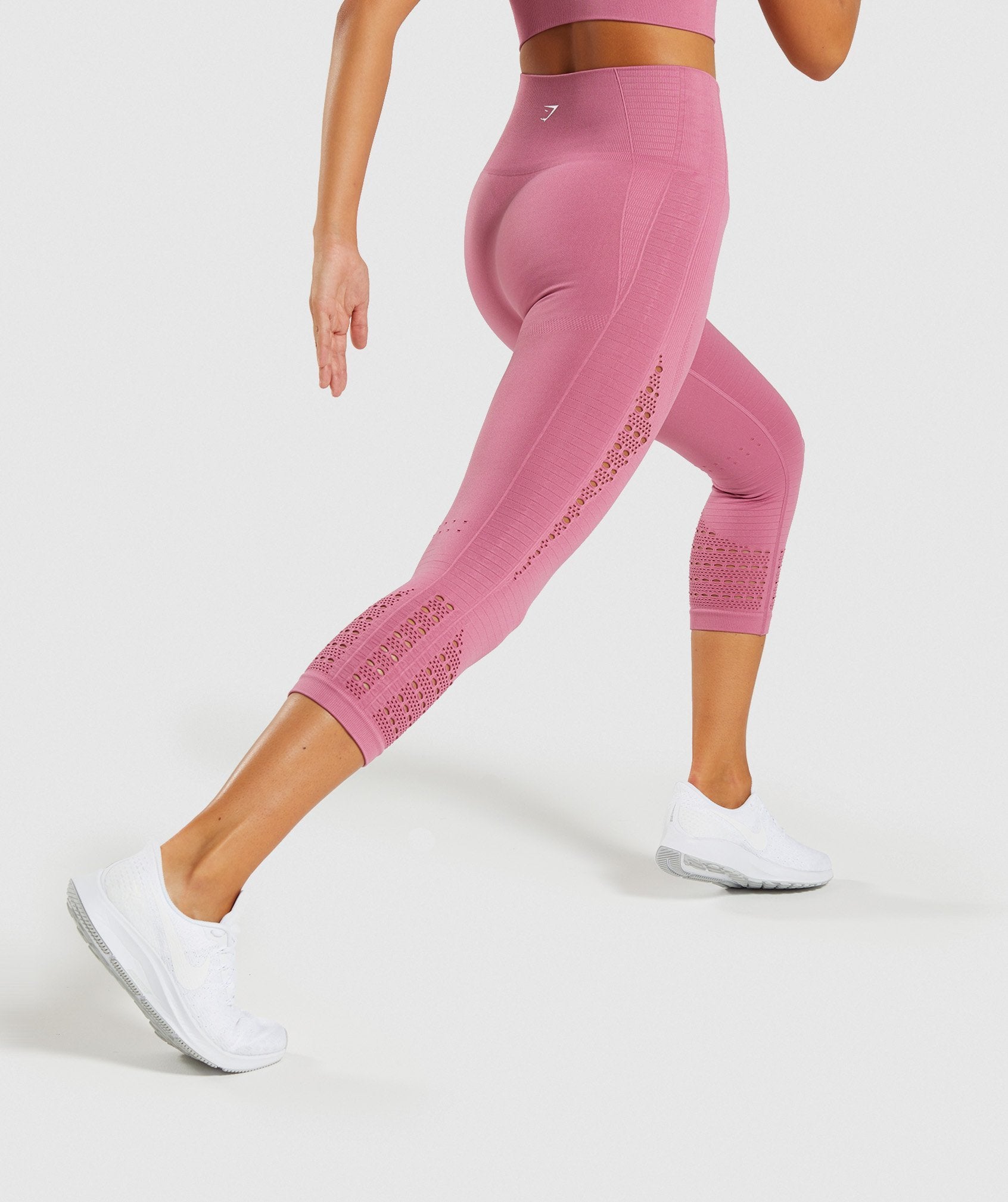 Energy+ Seamless Cropped Leggings in Dusky Pink - view 2