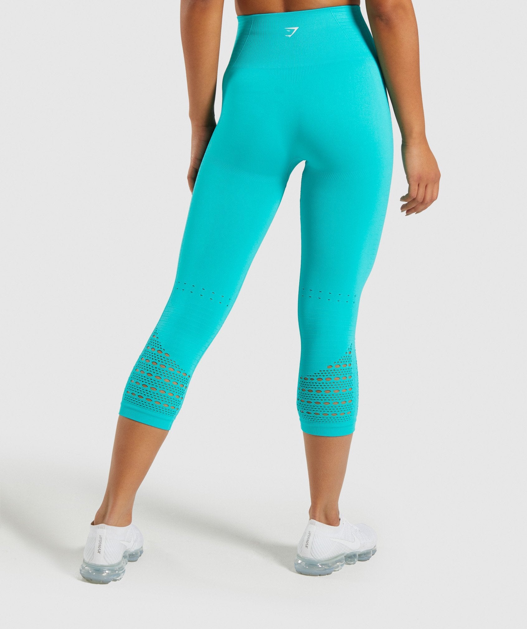 Energy+ Seamless Cropped Leggings in Tropical Blue - view 2