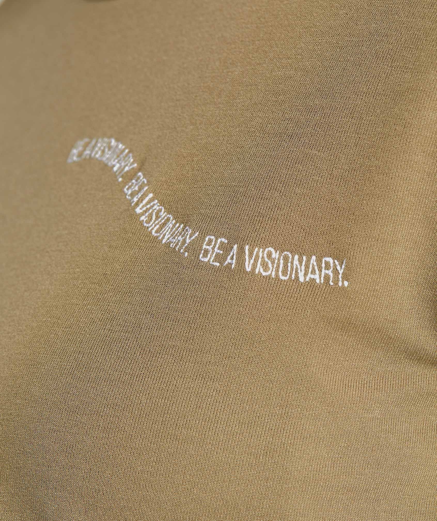 Essential Be A Visionary Tee in Washed Khaki/White - view 6