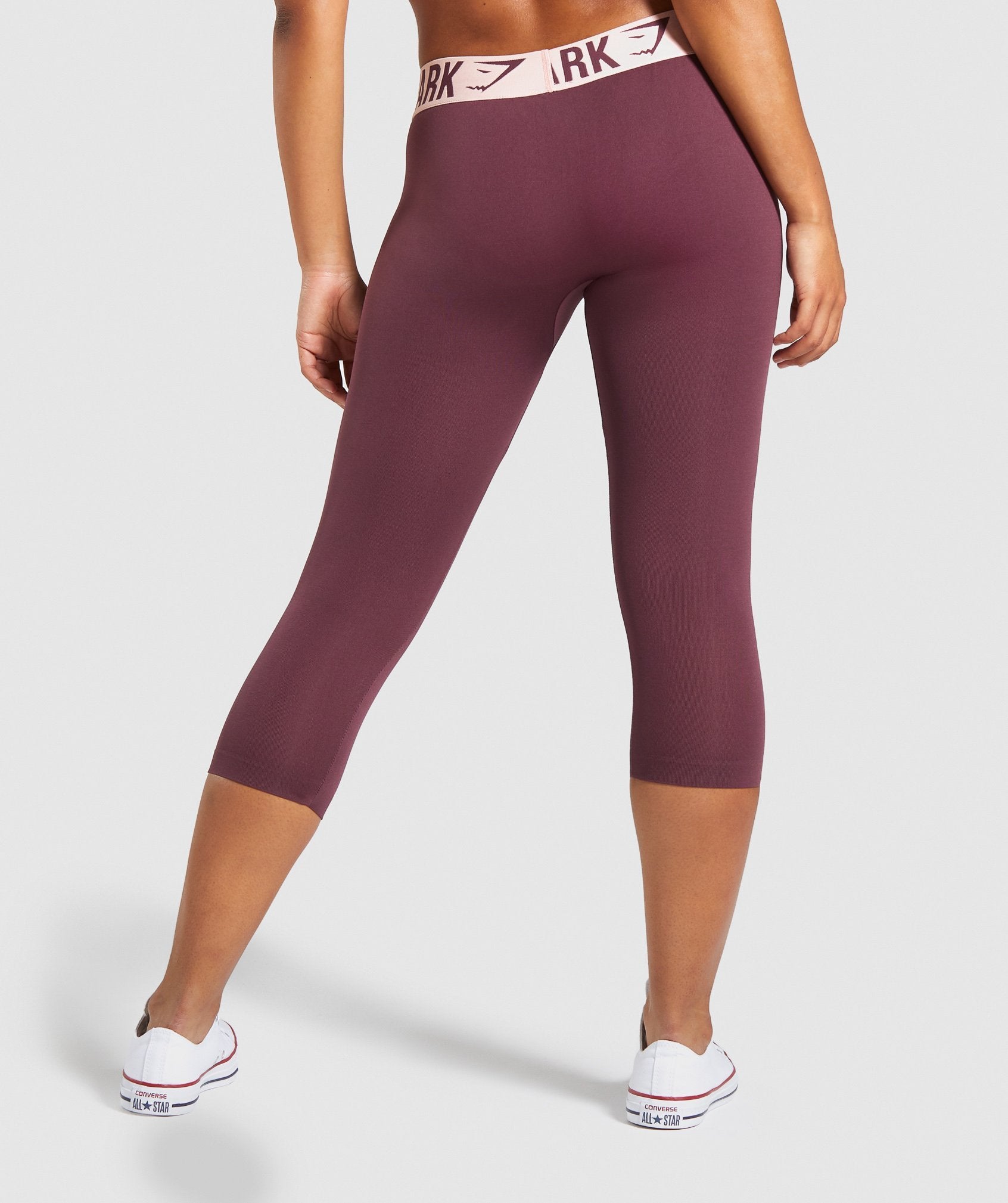 Fit Seamless Cropped Leggings in Berry Red/Pink - view 2