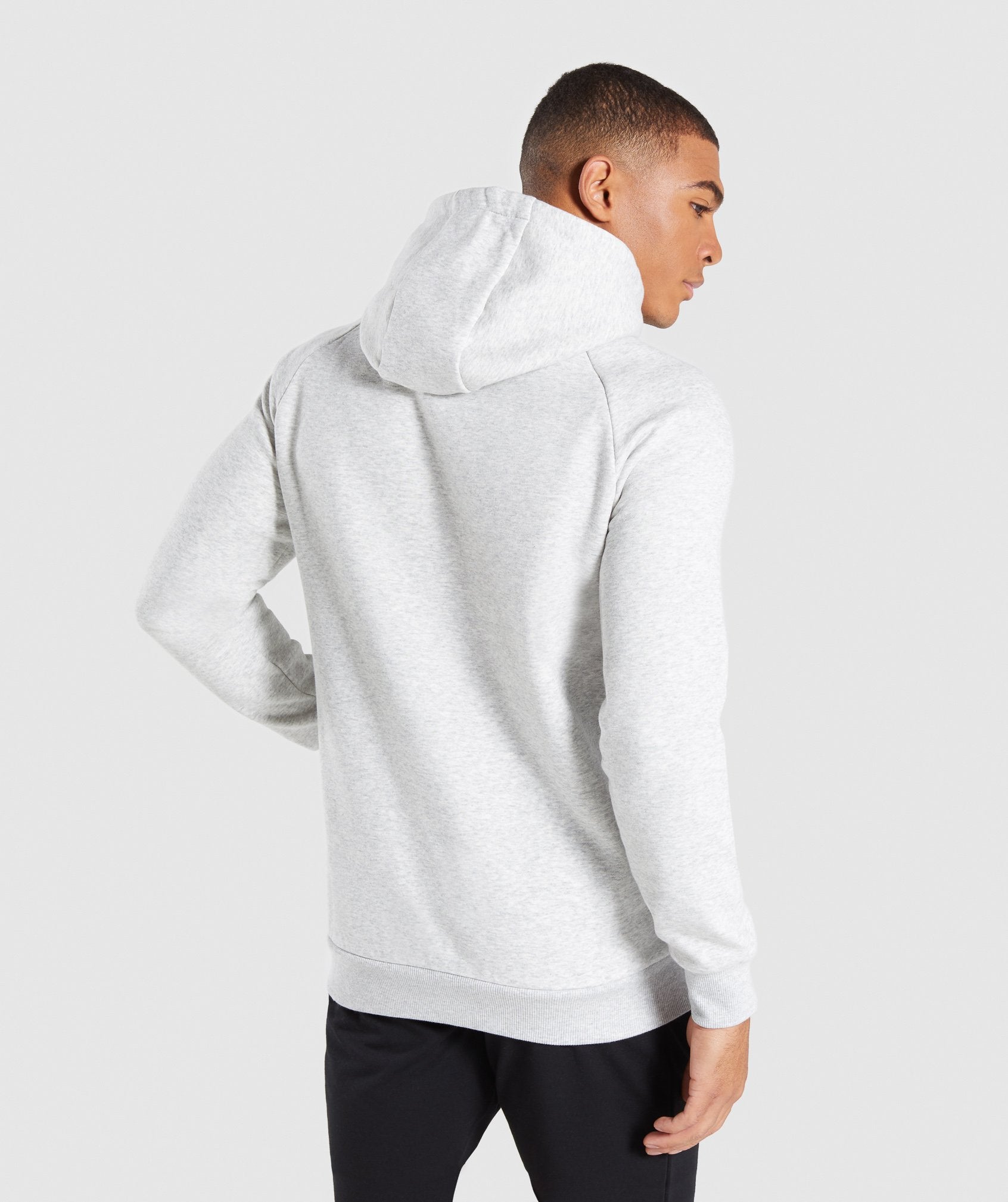 Legacy Debossed Hoodie- Wolf Grey Marl in null - view 2