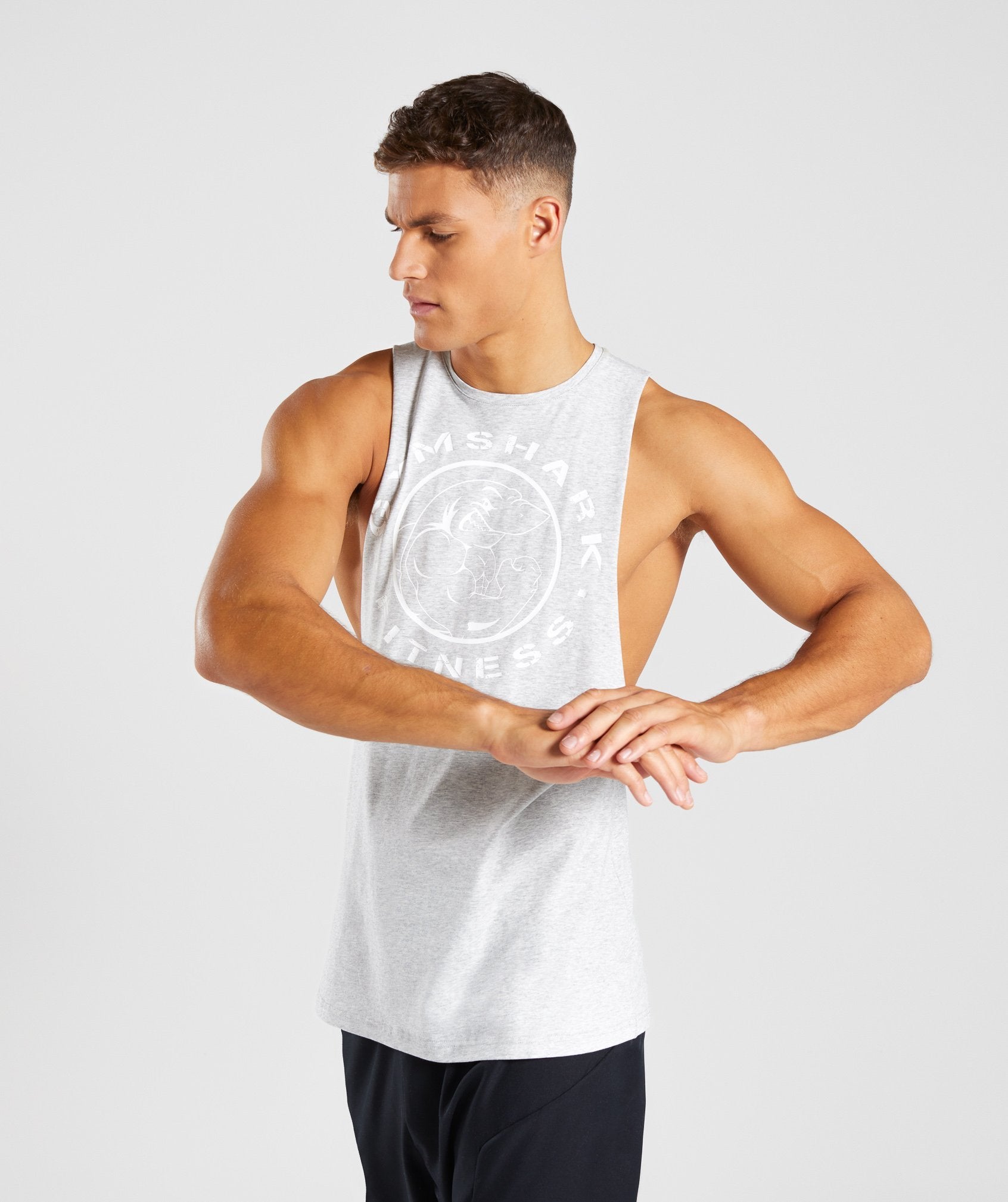 Legacy Drop Armhole Tank in Wolf Grey Marl - view 3